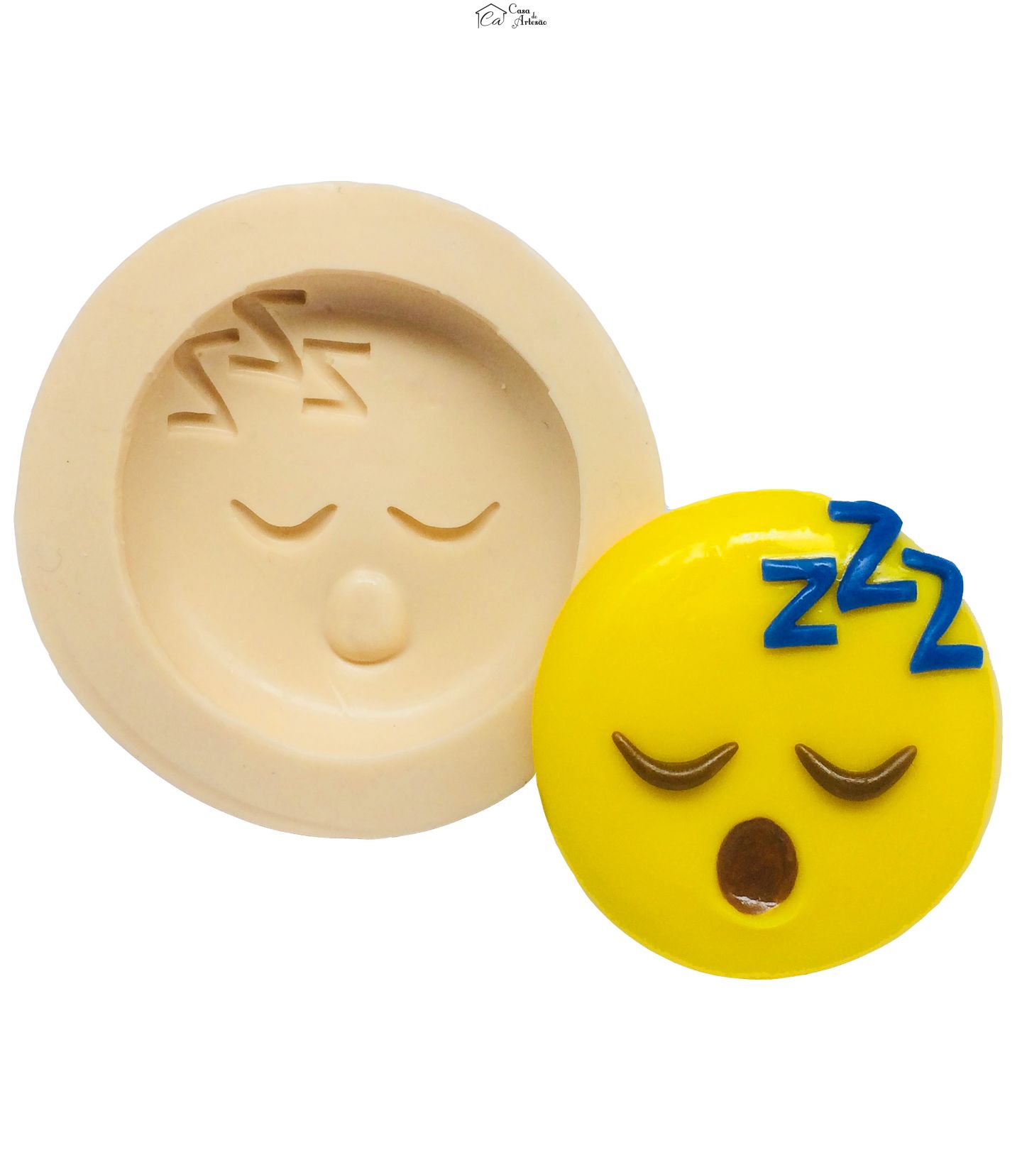 Molde de silicone - Emoji O filme - Que Sono - Grande - P321