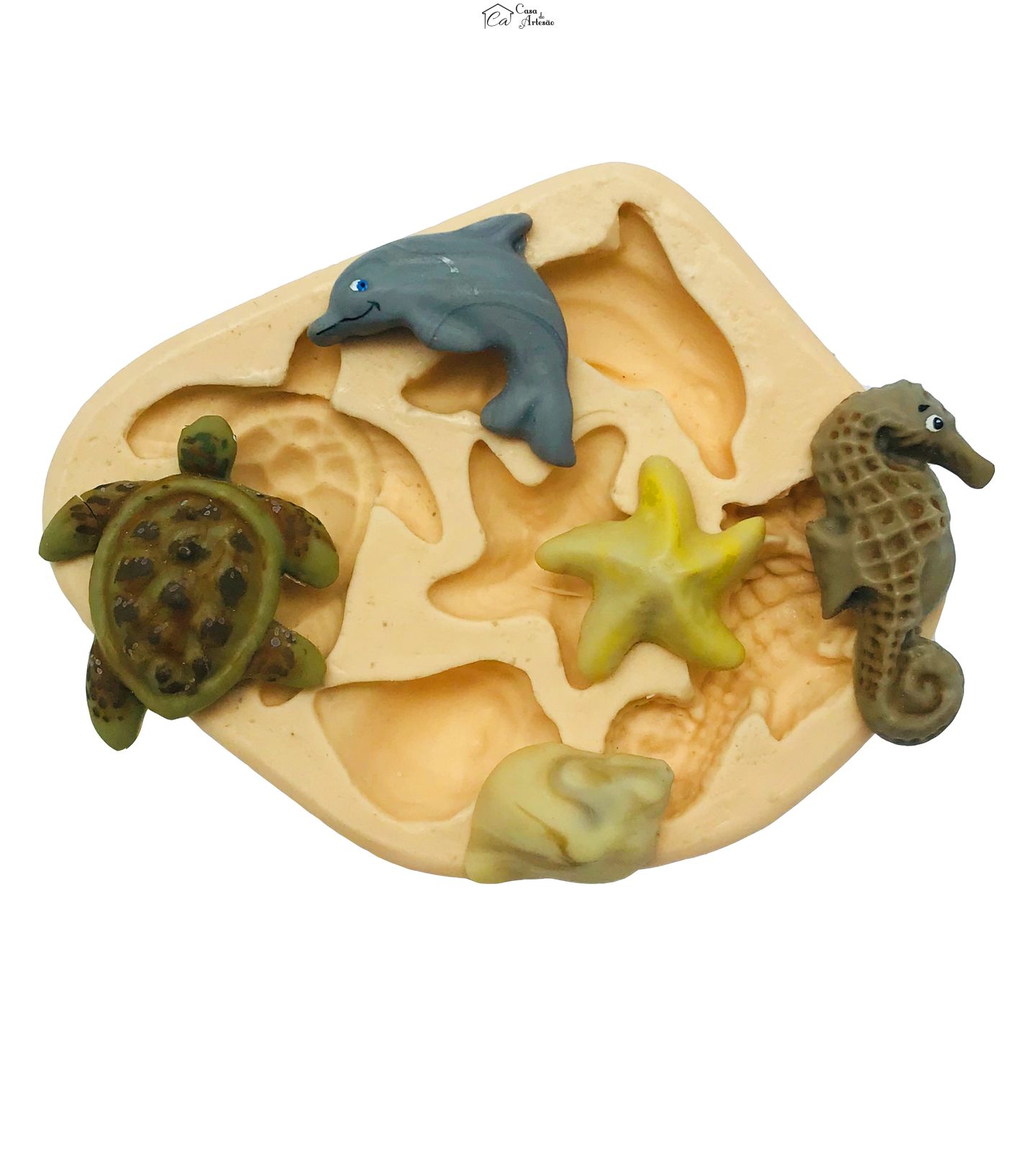 Molde de silicone - Mar - Tartaruga, Golfinho, Etc - P161