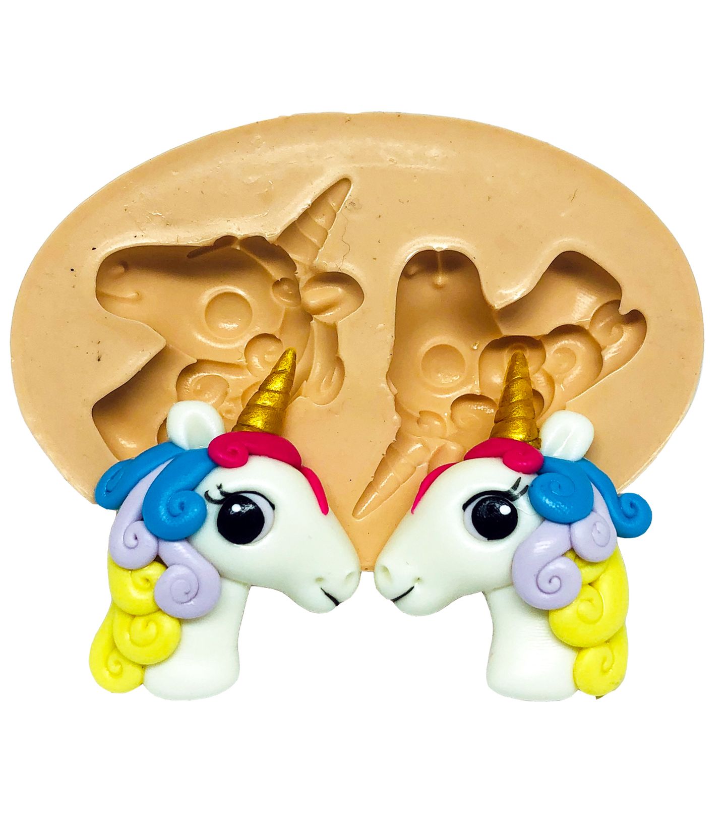 Unicornio - Rosto Medio - Duplo - P837