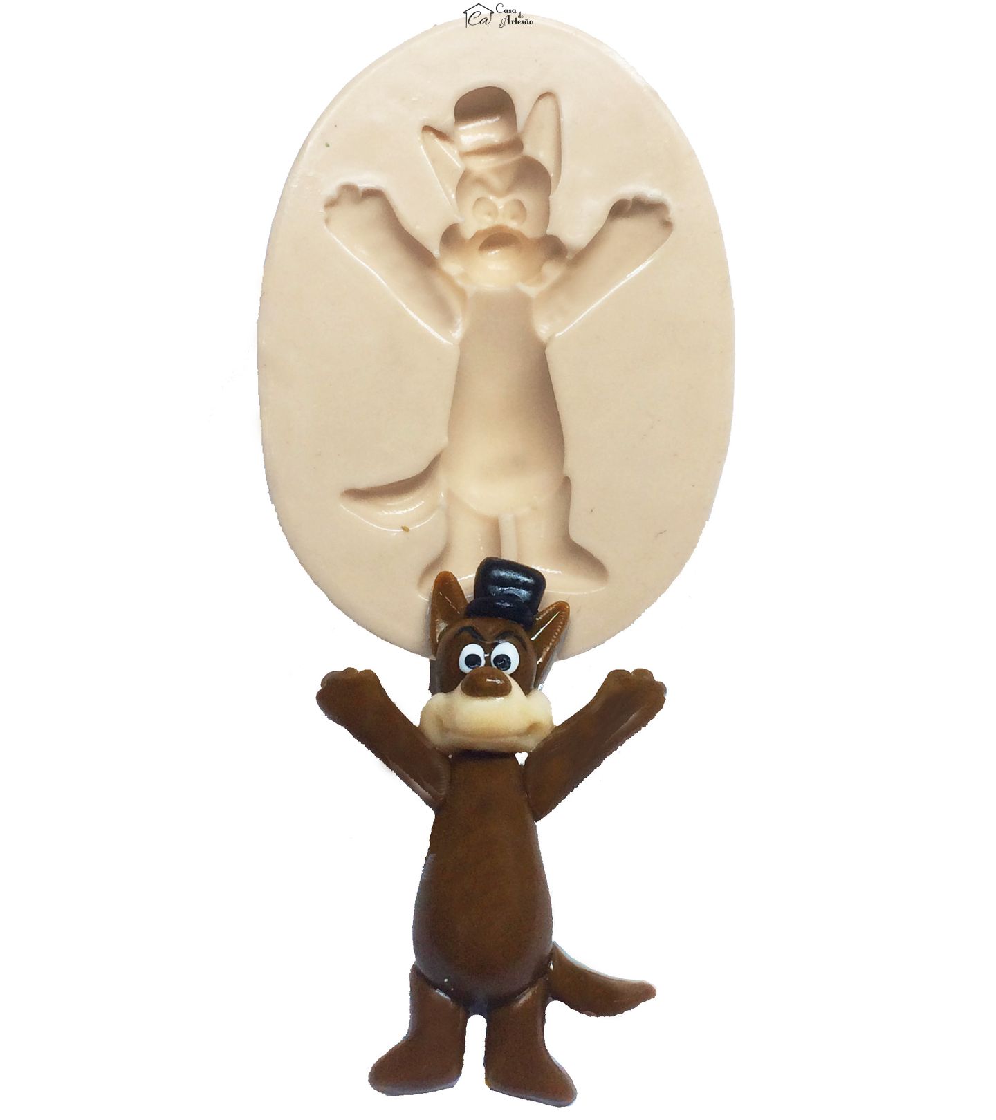 Molde de silicone - Chapeuzinho Vermelho - Lobo Medio - P305