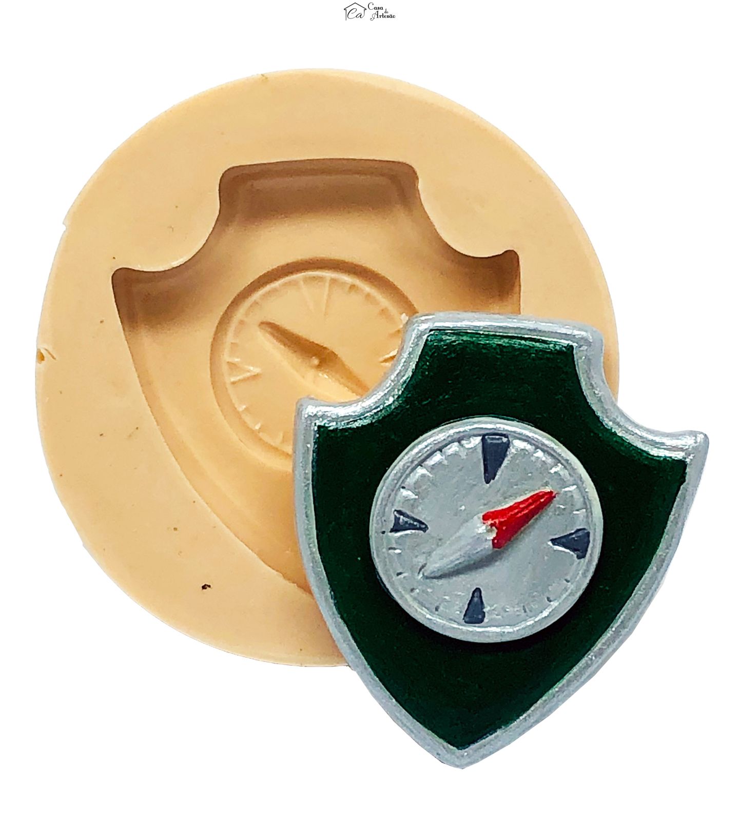 Molde de silicone - Patrulha Canina - Escudo Tracker - Medio - P764