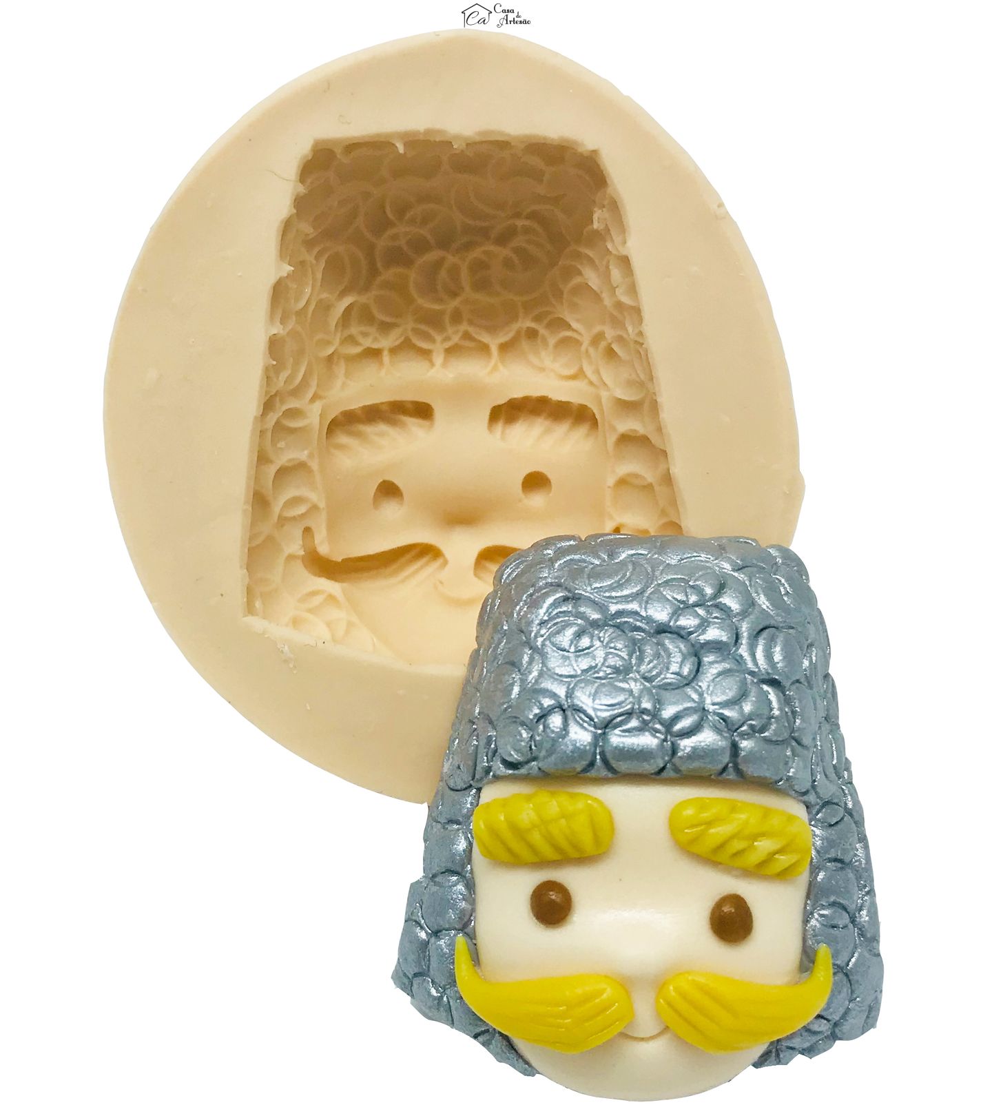 Molde de silicone - Clash Royale - Rosto Rei Mod.02 Baby - Medio - P501