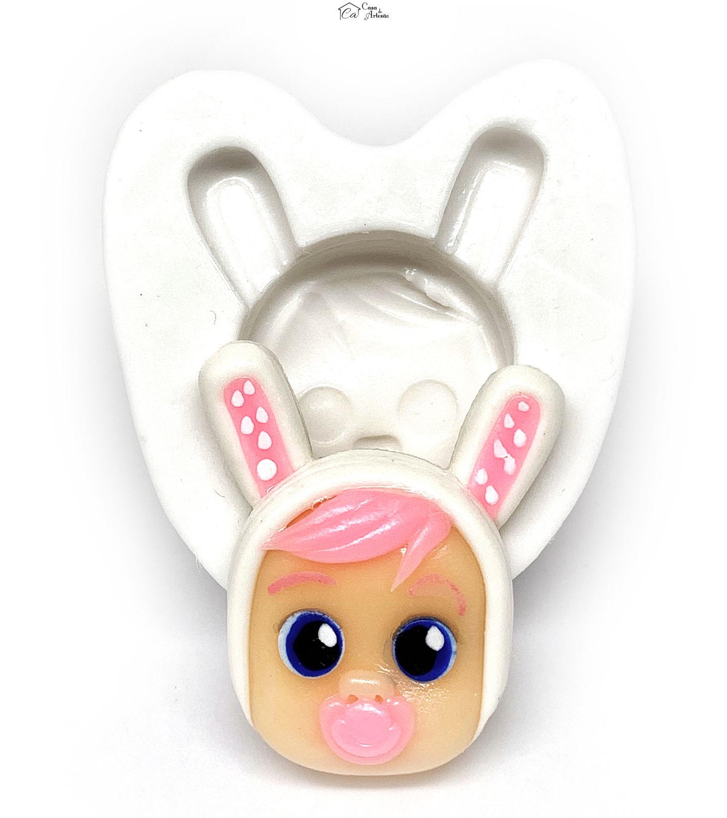 Molde de silicone - Cry Babies - Rosto Coney - Medio - P1183