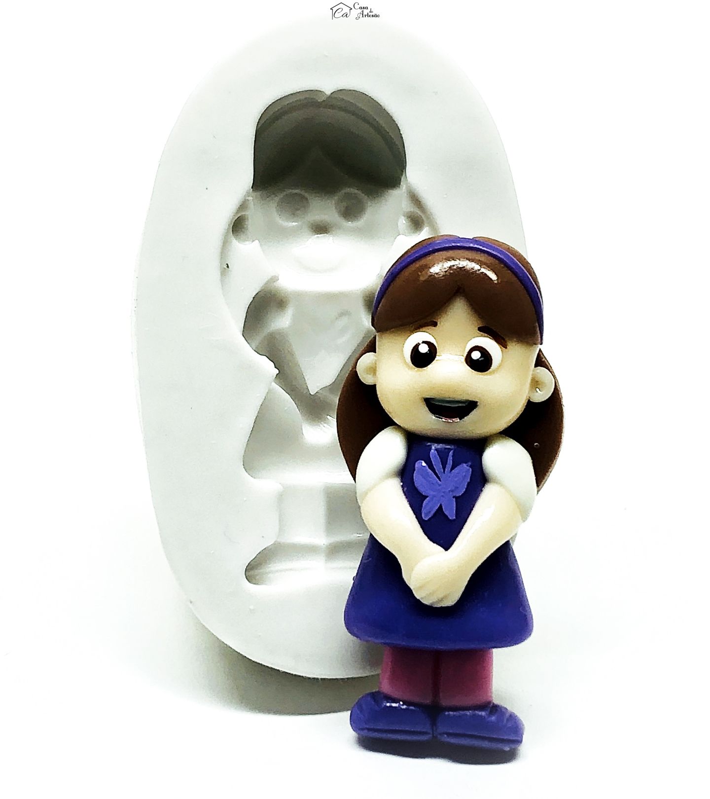 Molde de silicone - Os Aventureiros - Aventureira Roxa - Grande - P1013