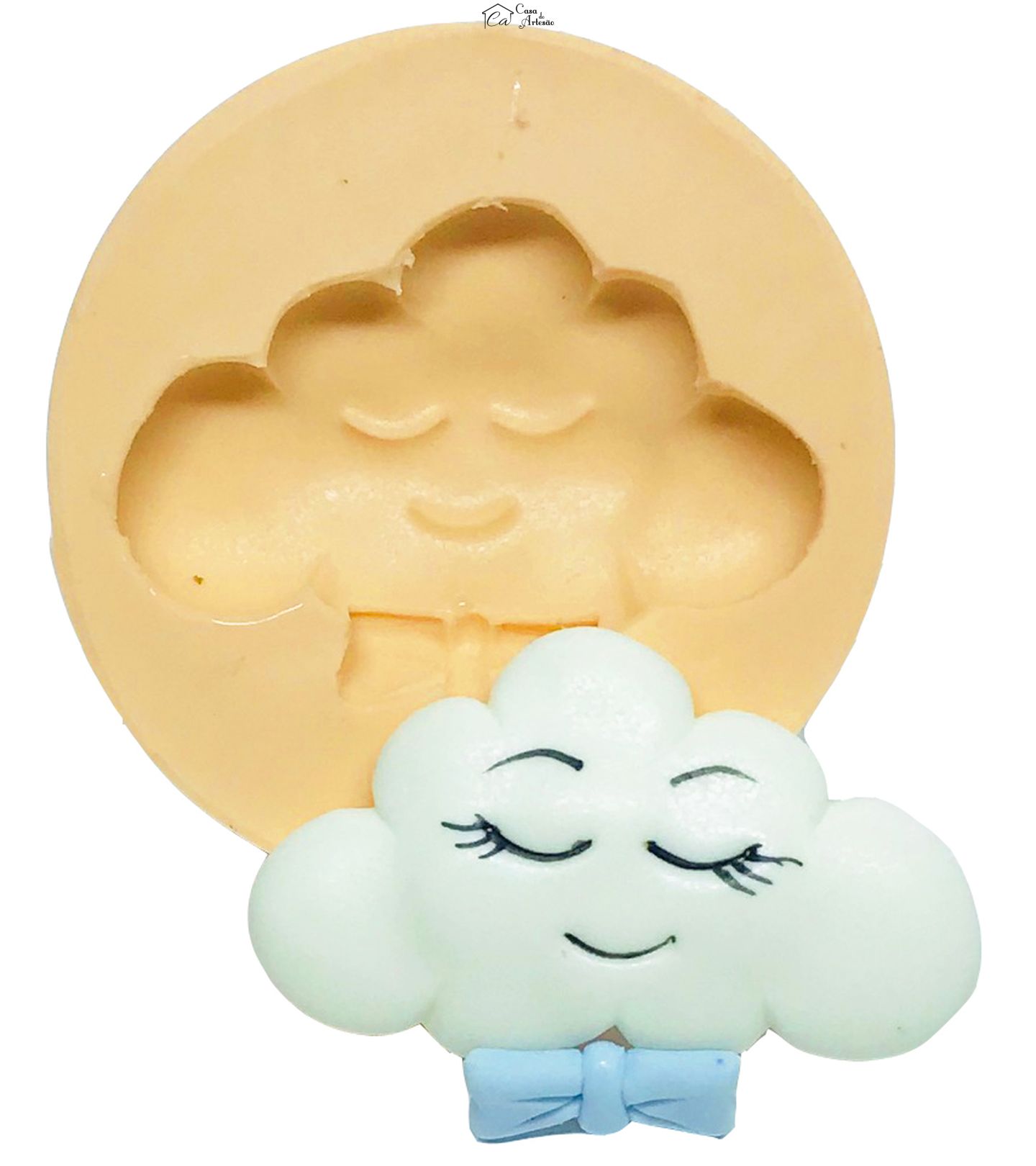 Molde de silicone - Chuva de Amor - Nuvem c/ Gravata - Medio - P554