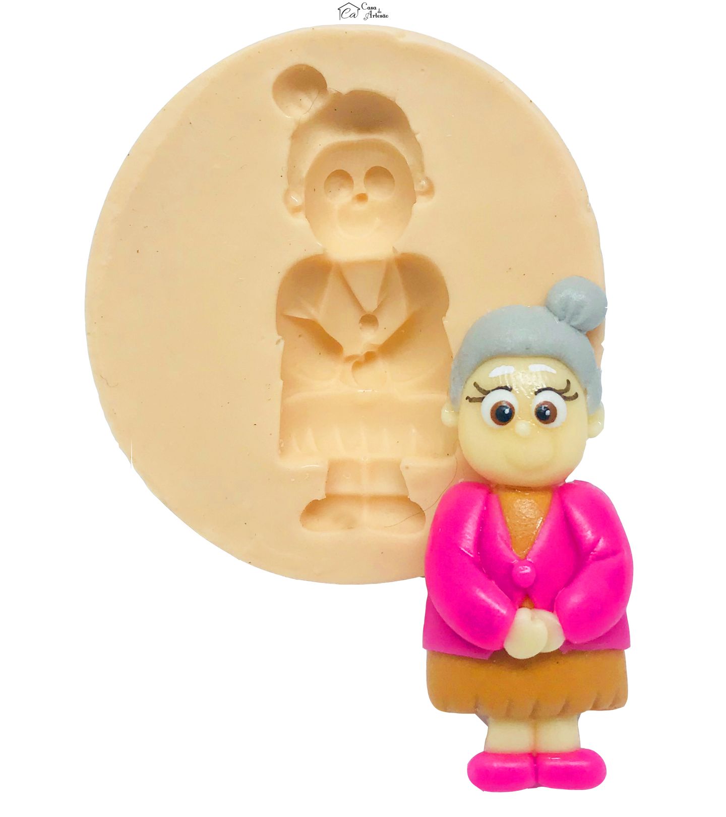 Molde de silicone - Sitio do Pica Pau Amarelo - Dona Benta - Pequena - P476