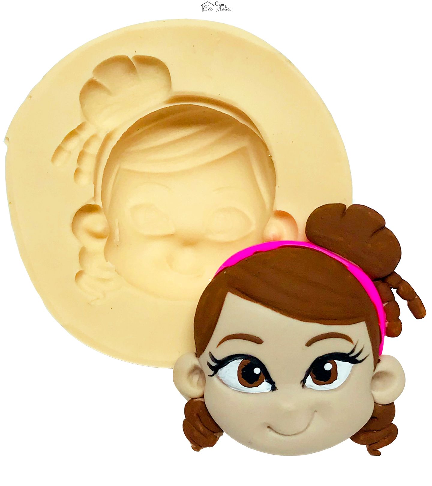 Molde de silicone - Vampirina - Rosto Poppy - Medio - P571