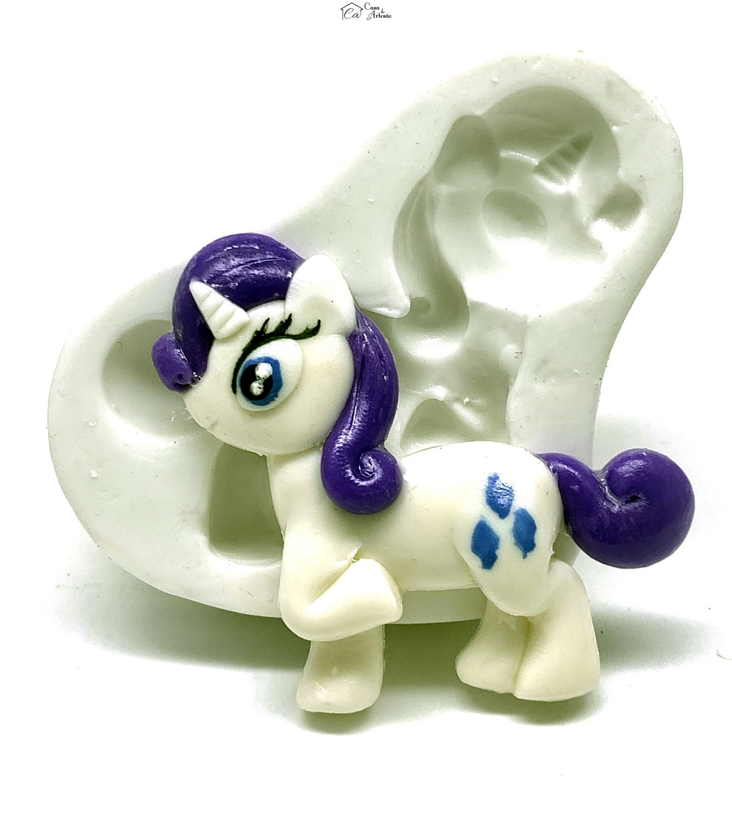 Molde de silicone - Meu Pequeno Ponei - Rarity - Grande - P1200