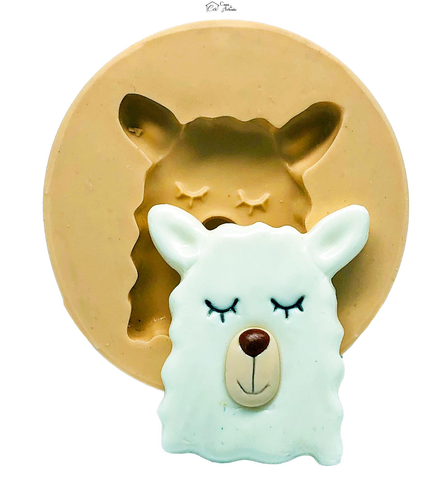 Molde de silicone - Lhama - Rosto - Grande - P765