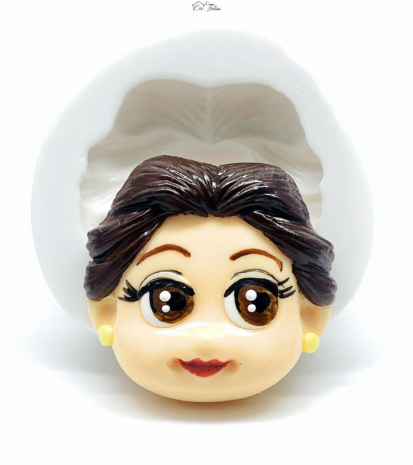 Molde de silicone - Princesas Disney - Rosto Bela - Grande - P1148