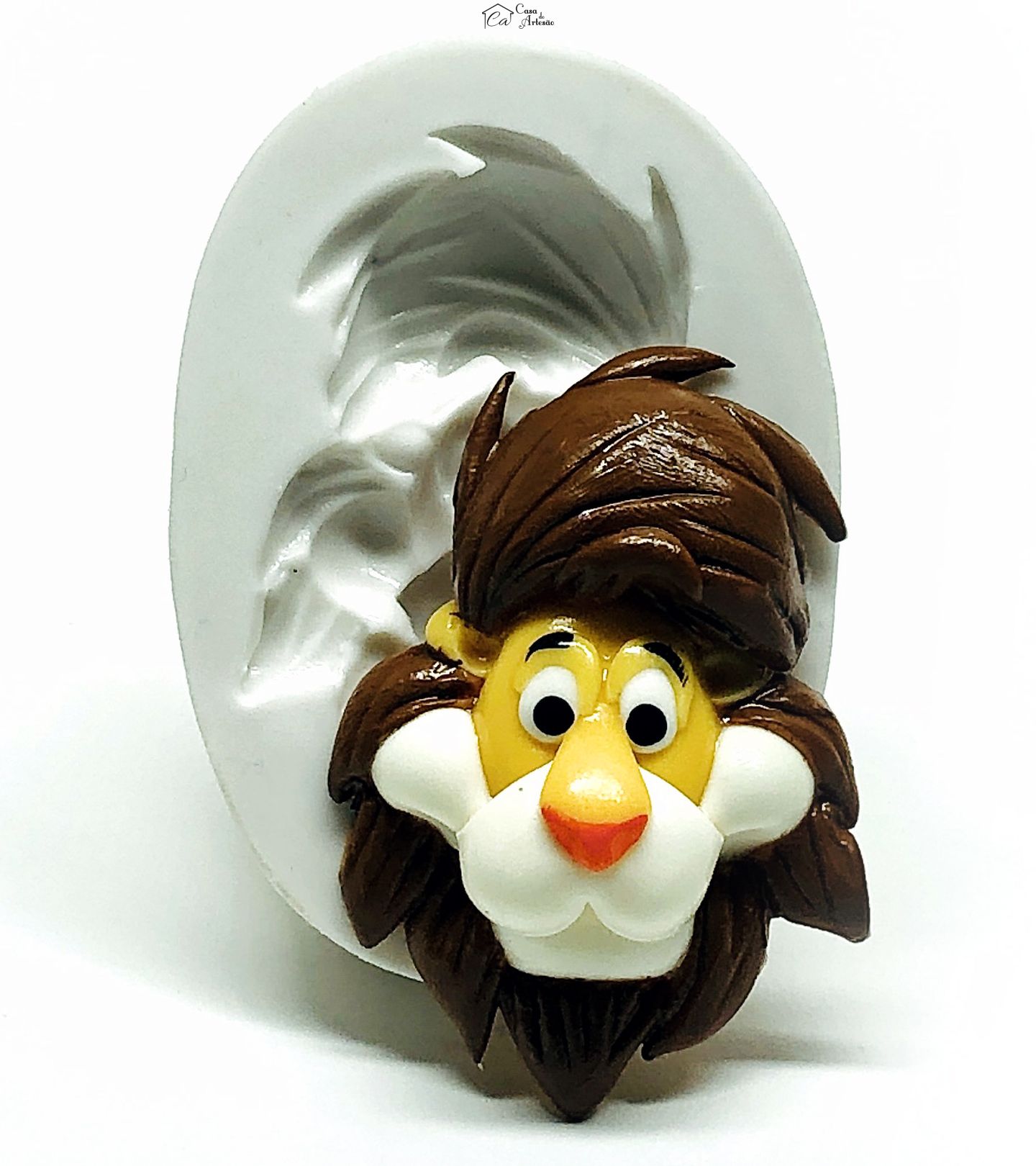 Molde de silicone - Proerd - Rosto Leao - Medio - P979