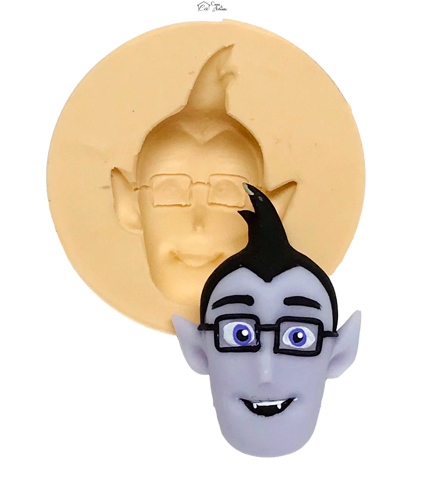 Molde de silicone - Vampirina - Rosto Boris - Medio - P587