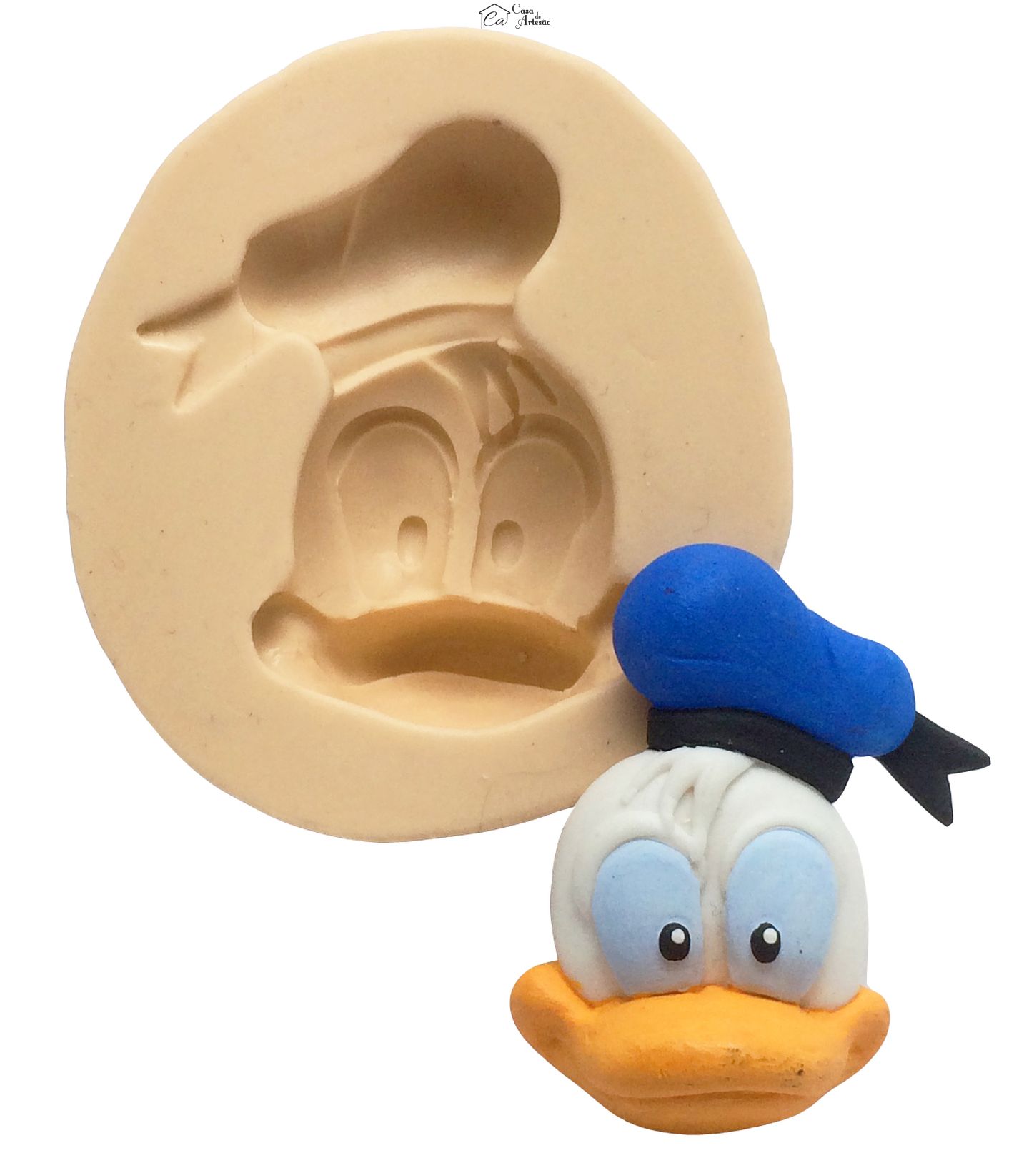 Molde de silicone - Pato Donald - Rosto Médio