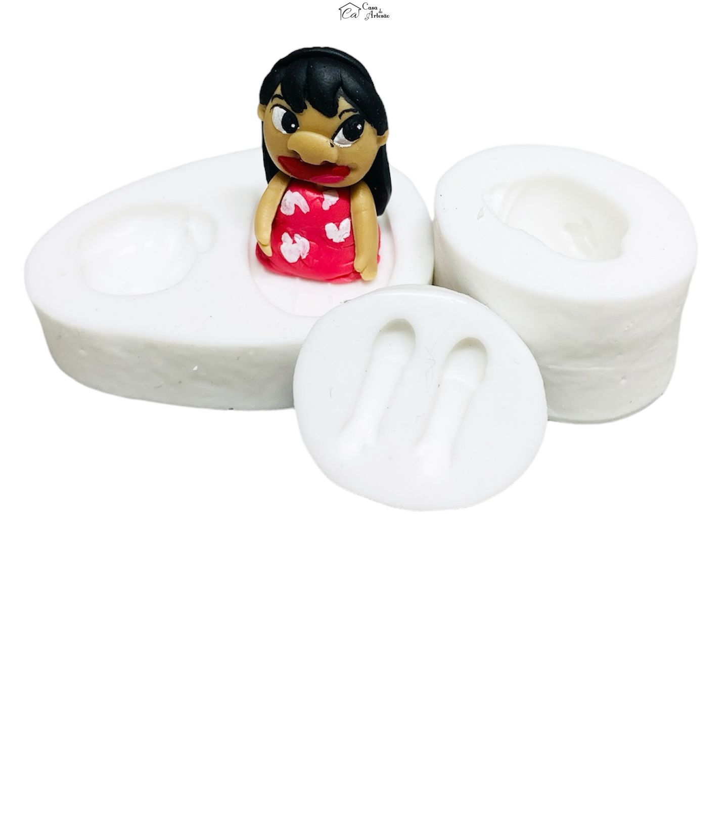 Molde de silicone - Lilo & Stitch - Lilo 3D - Pequena - P1241/P1242