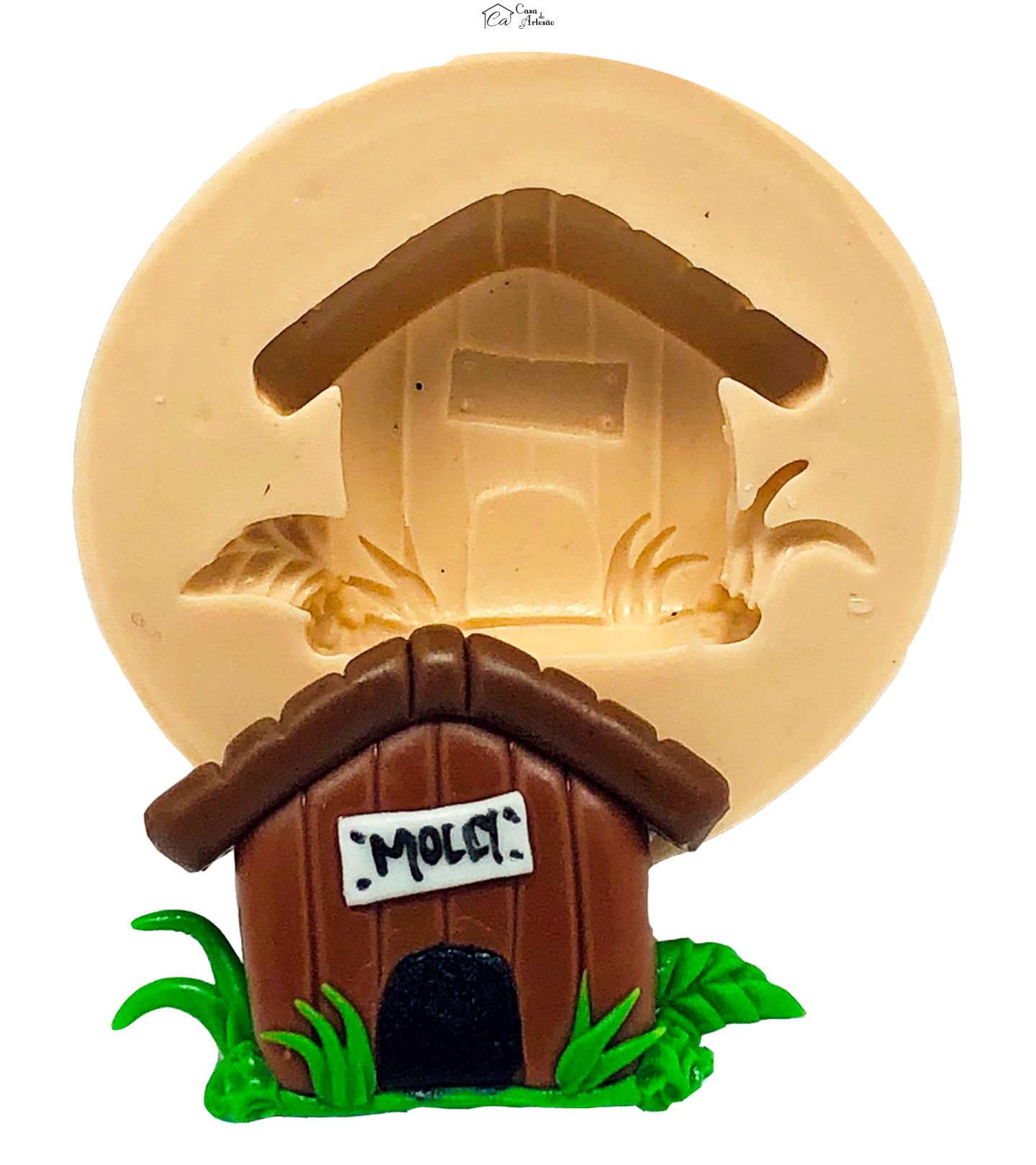 Molde de silicone - Cachorro - Casinha de Cachorro - Pequena - P845