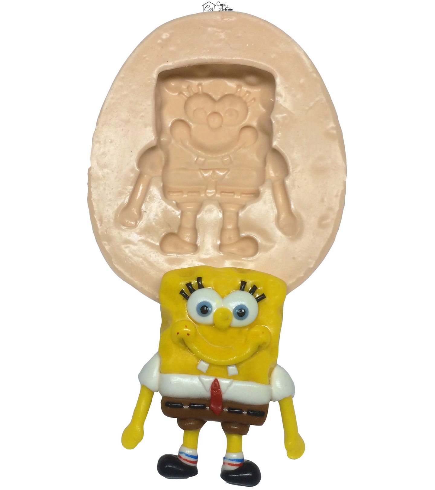 Molde de silicone - Bob Esponja - Bob Esponja Pequeno - Mod.02 - P271