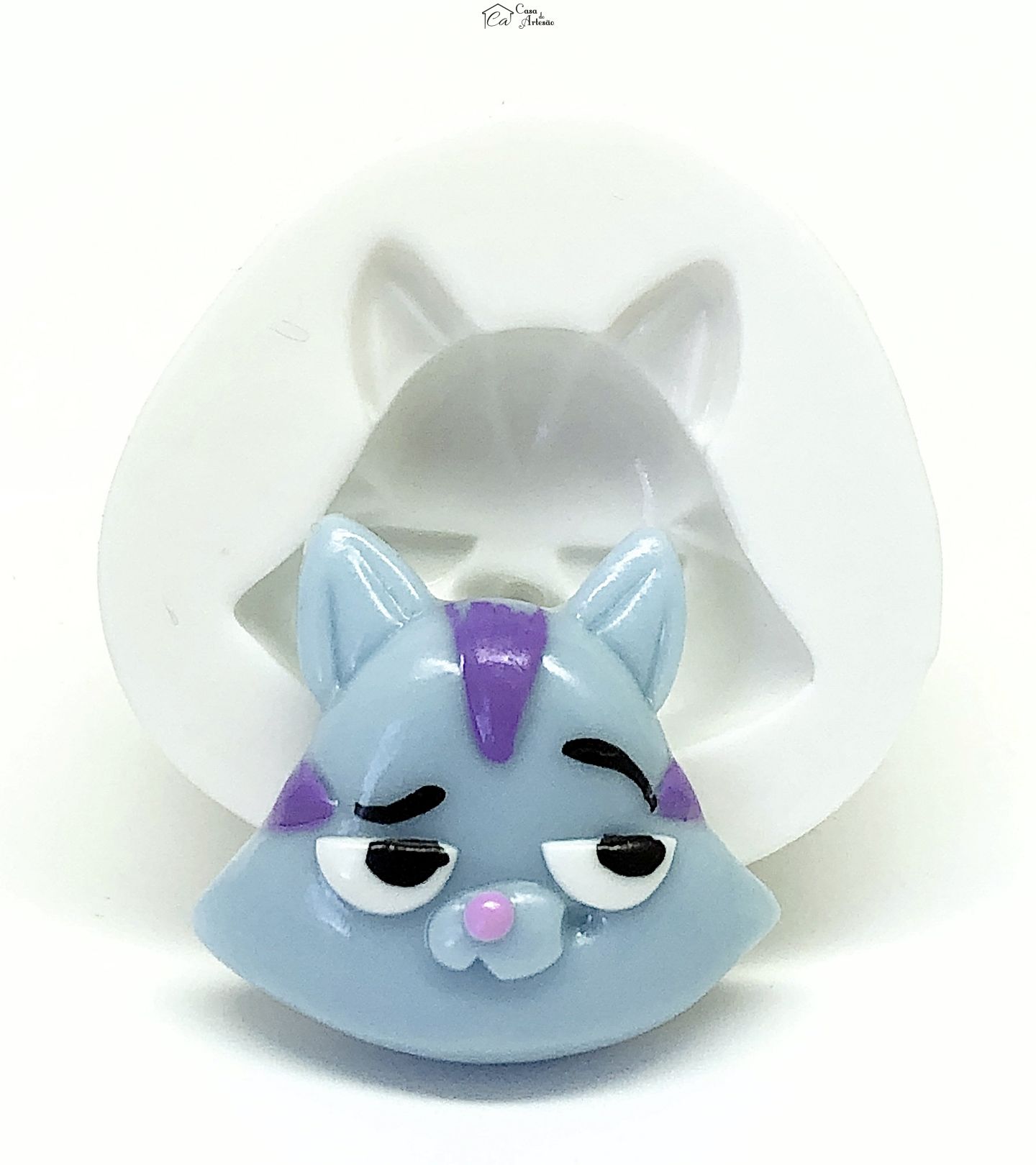 Molde de silicone - A Casa Magica da Gabby - Rosto Catrat - Medio - P1119