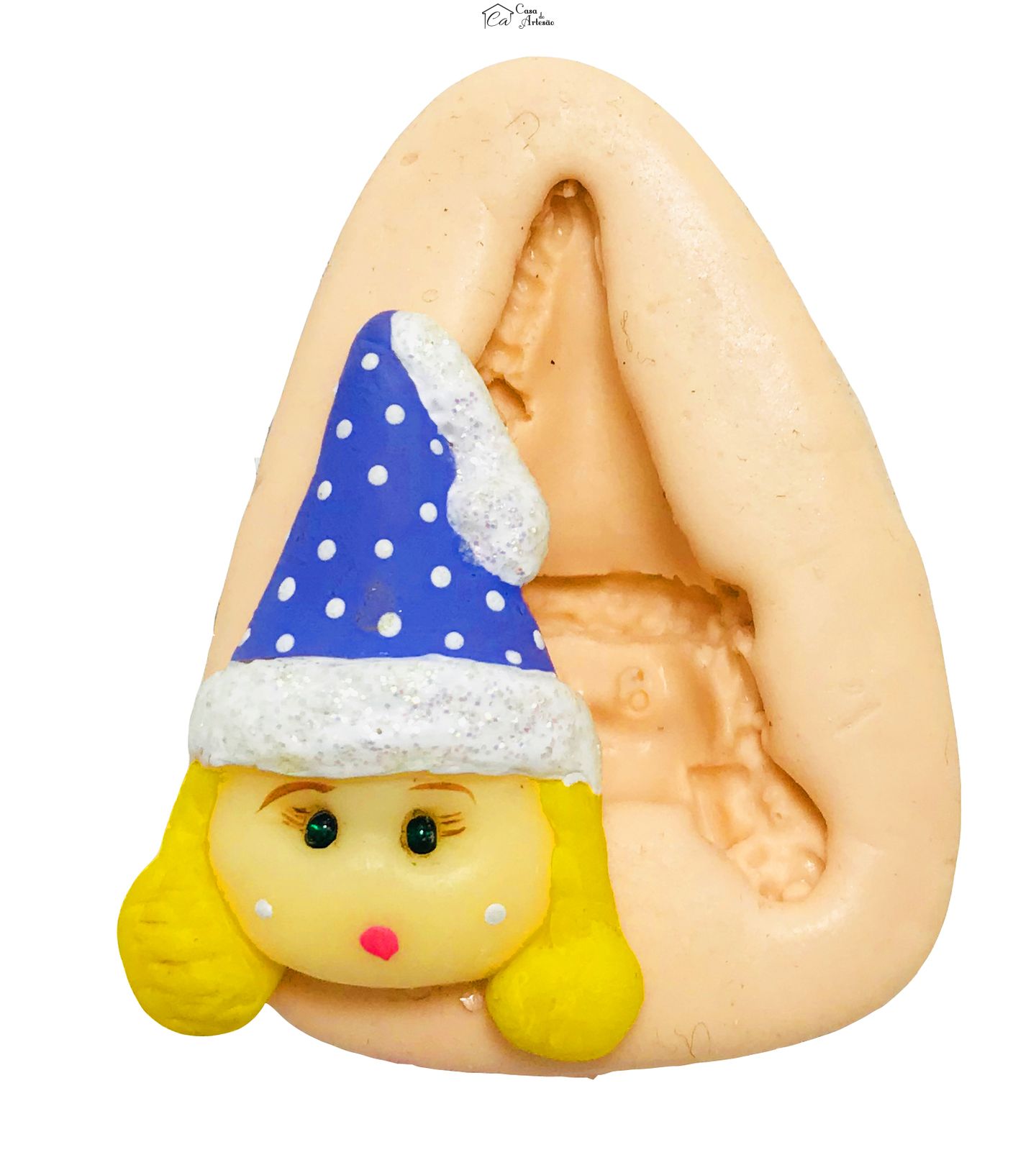 Molde de silicone - Rosto Fada / Bruxa - P15