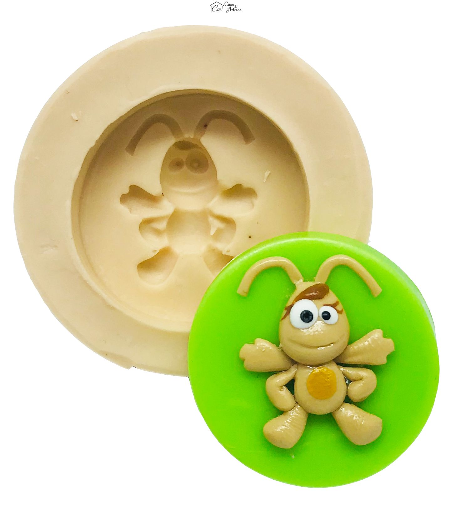 Molde de silicone - Galinha Pintadinha com Base - Baratinha Pequena - P498