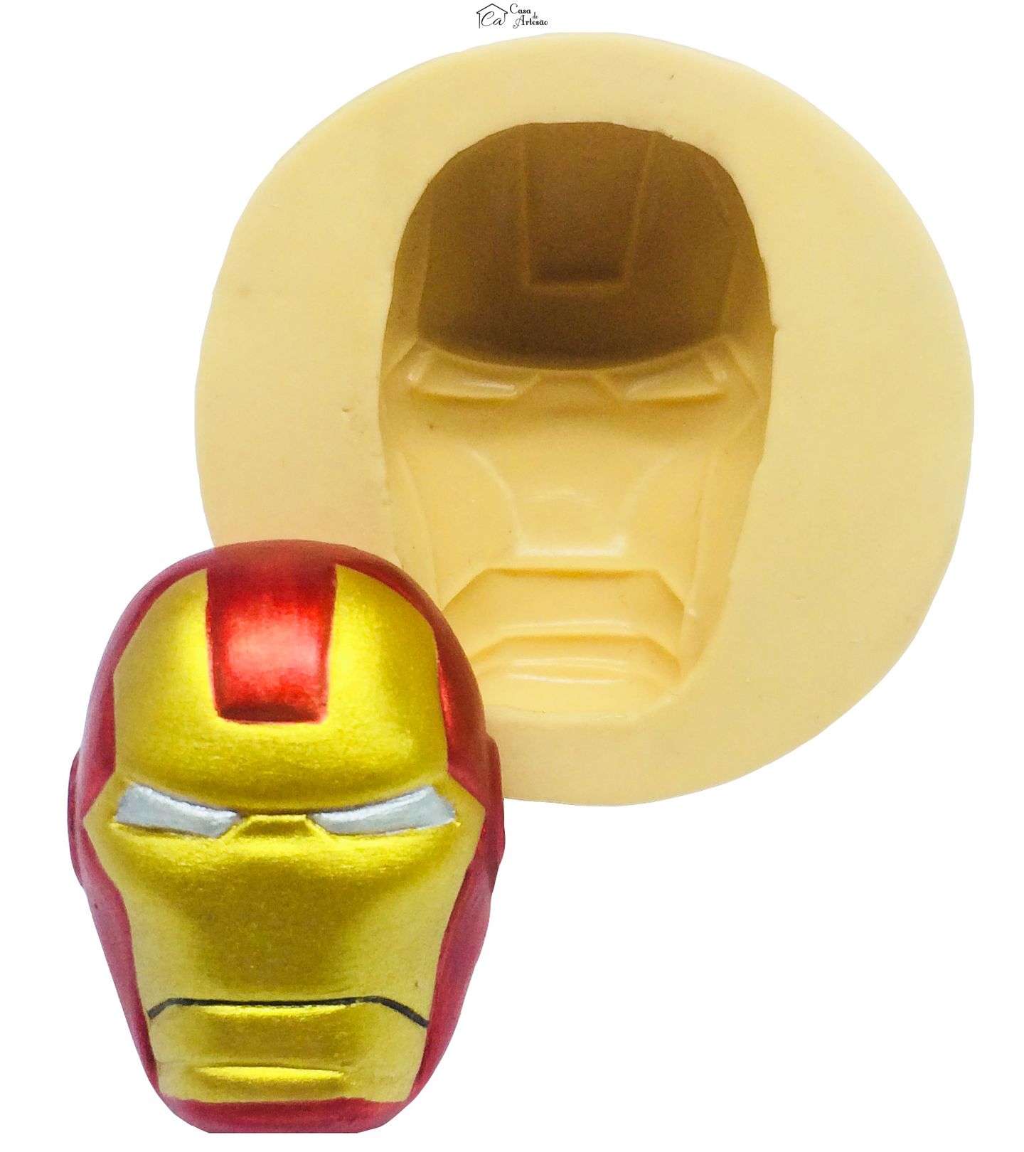 Molde de silicone - Os Vingadores - Mascara Homem de Ferro - Grande
