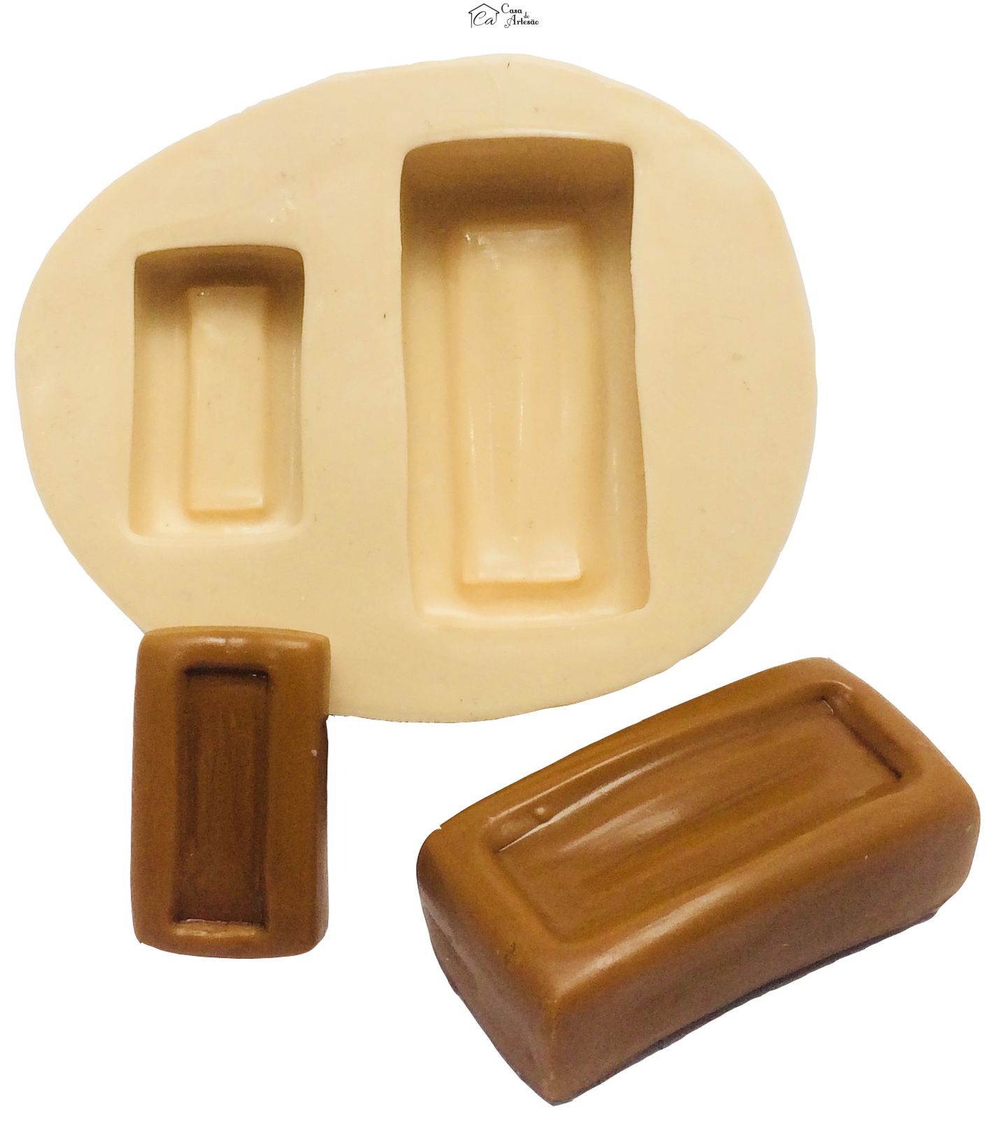 Molde de silicone - Tijolo - 02 Tamanhos