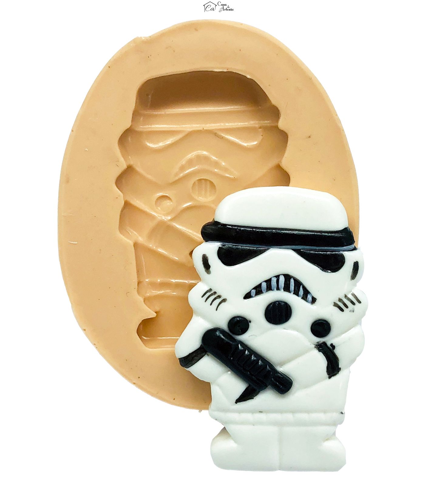 Molde de silicone - Guerra nas Estrelas - Stormtrooper Baby - Grande - P819