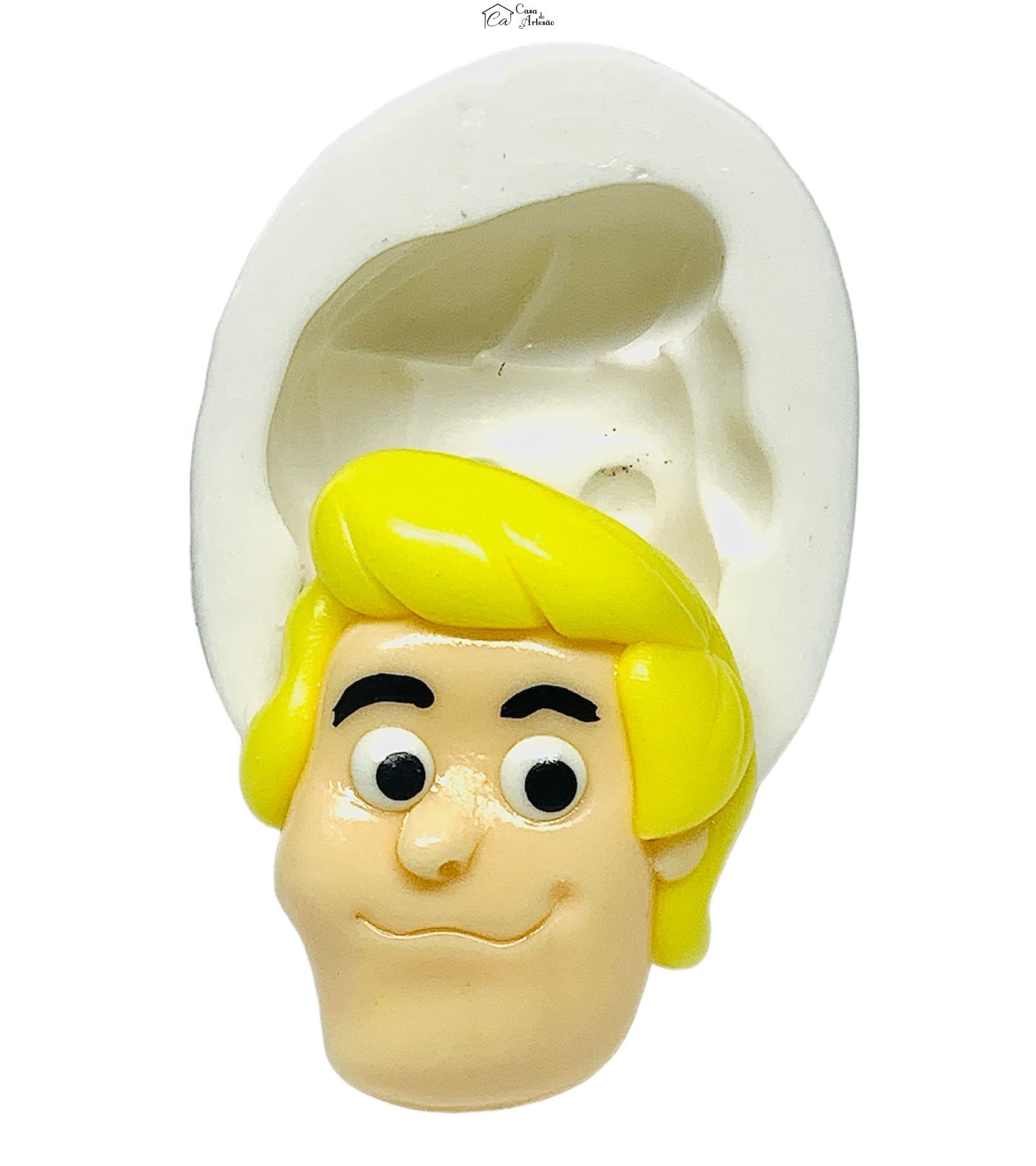 Molde de silicone - Scooby Doo - Rosto Fred - Grande - P1233