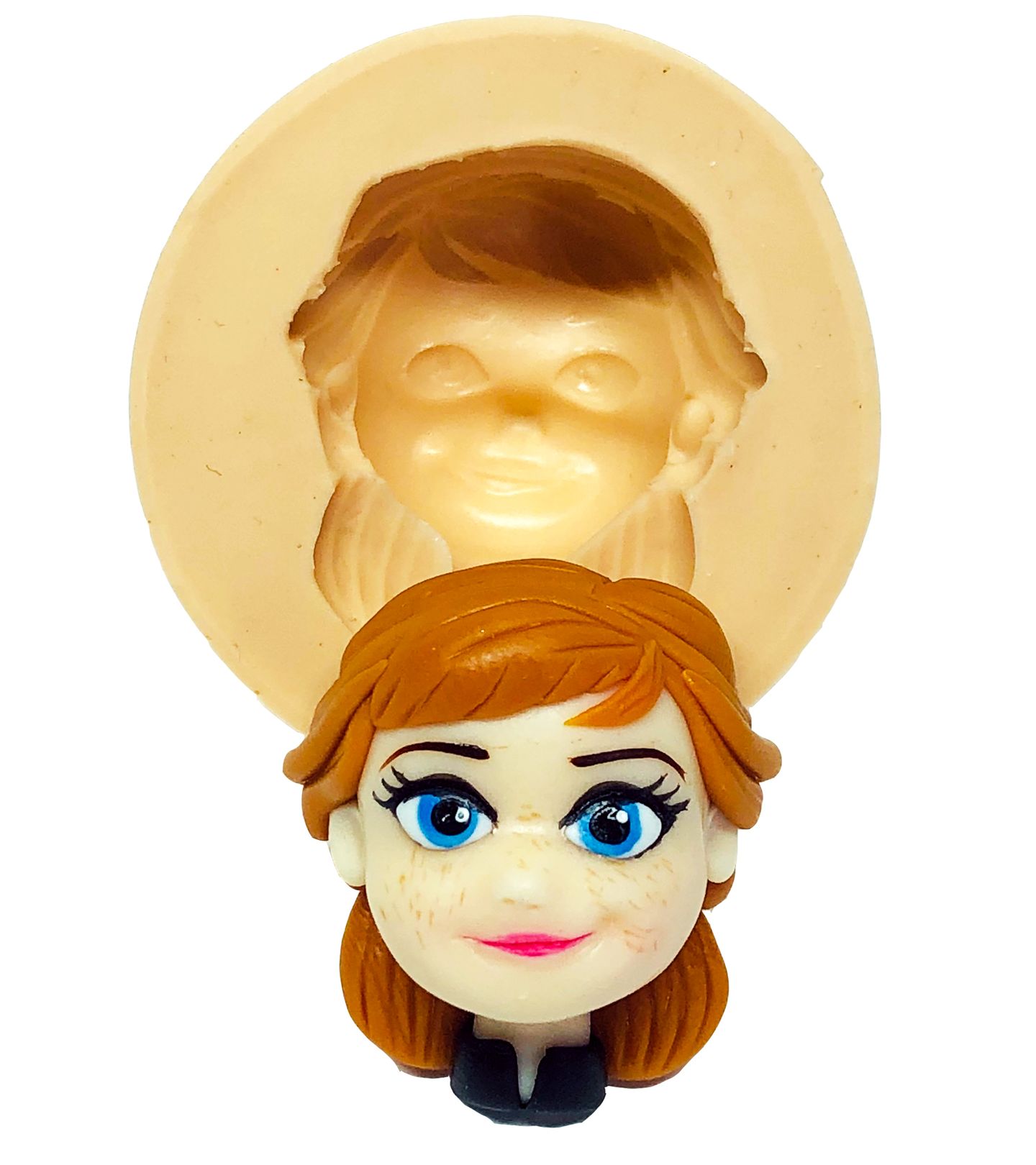 Molde de silicone - Frozen - Rosto Anna - Medio- P643