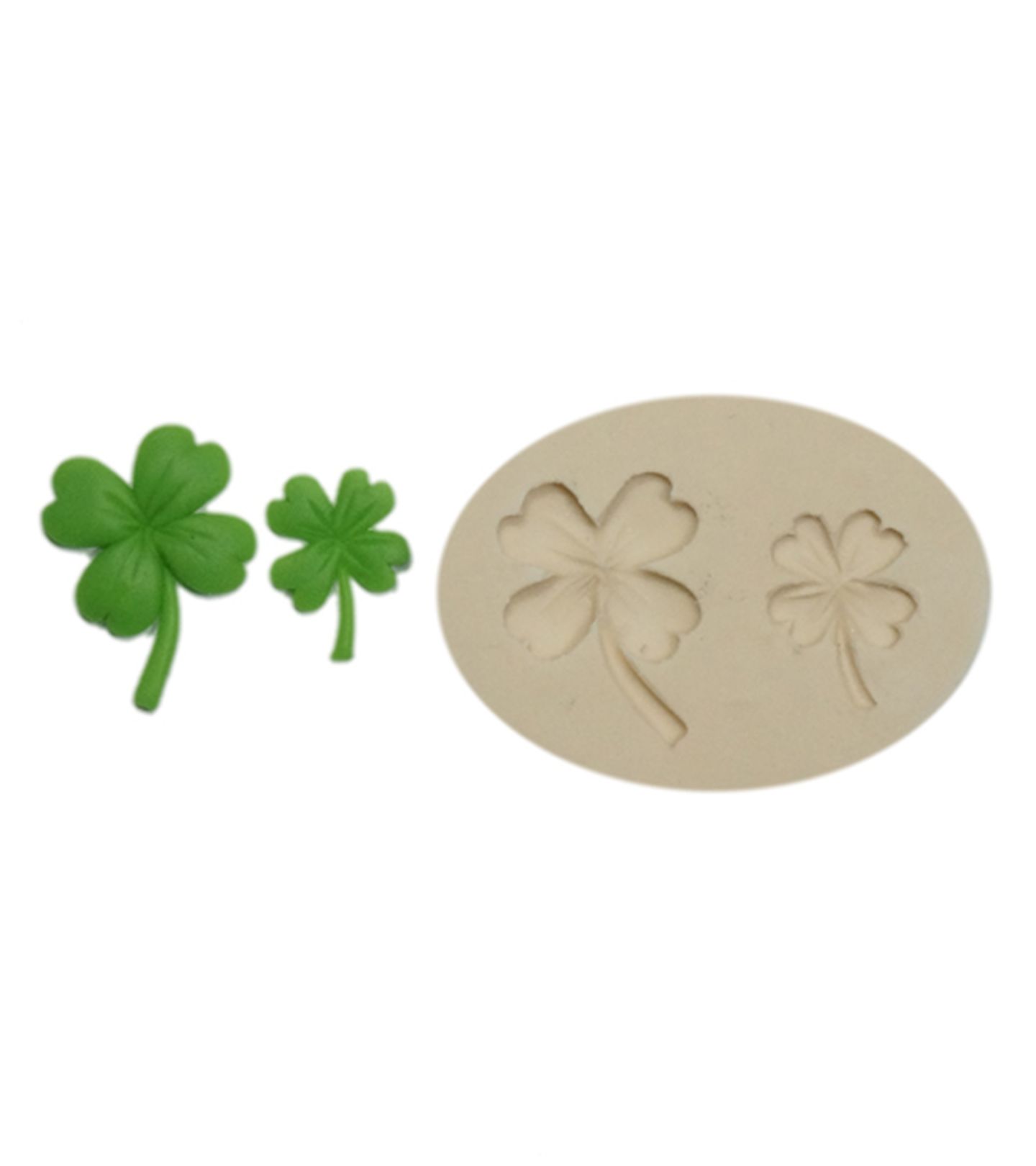 Molde de silicone - Trevo 4 folhas - P190