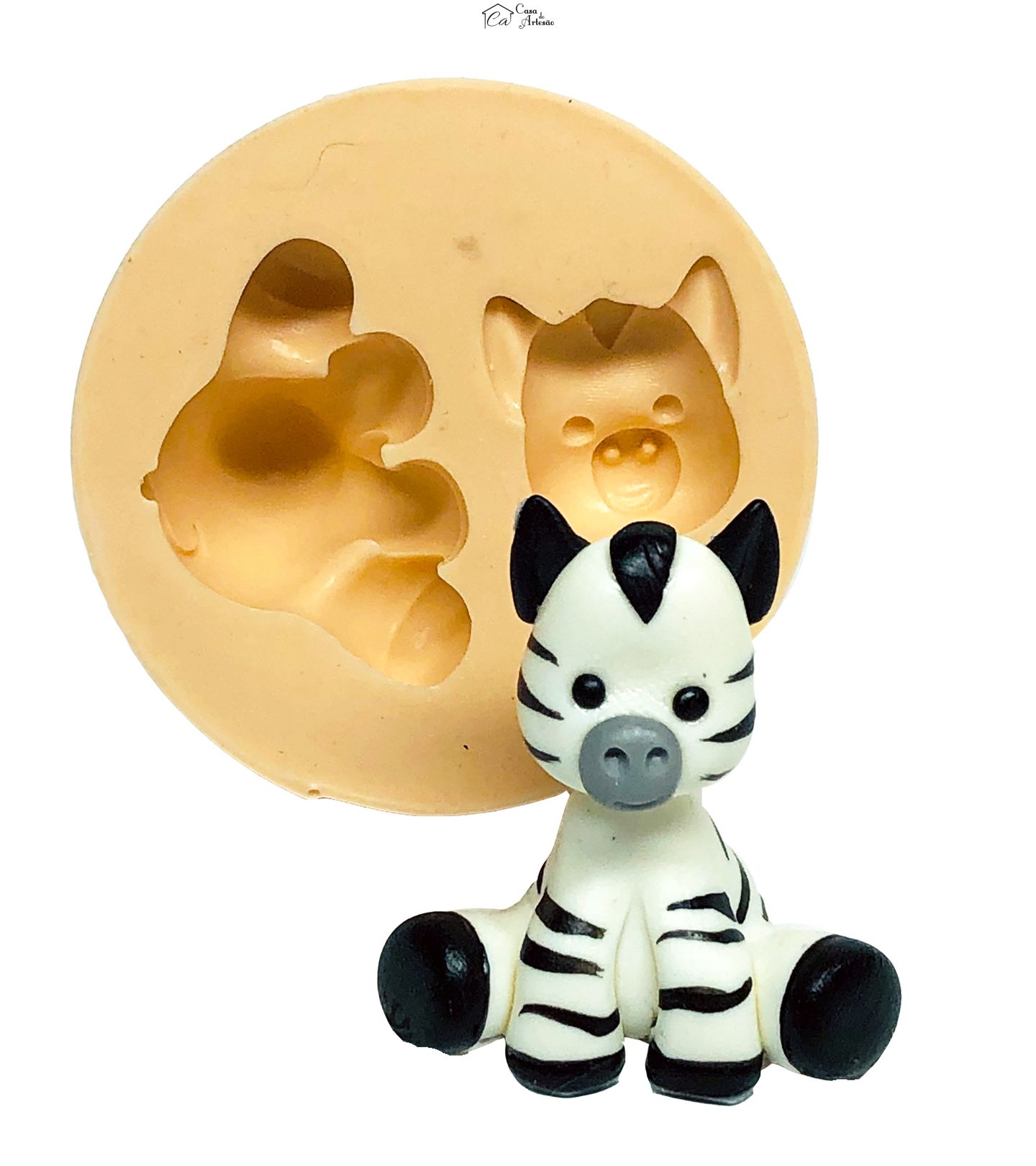 Molde de silicone - Zebra - Corpo Tridimensional - Media - P672