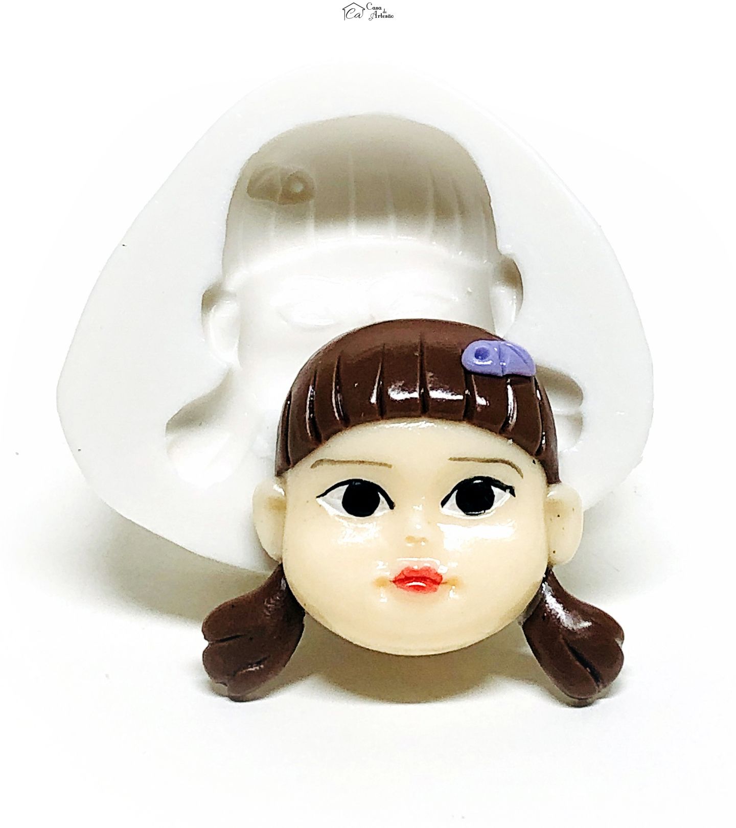 Molde de silicone - Round 6 - Rosto Boneca - Media - P1106