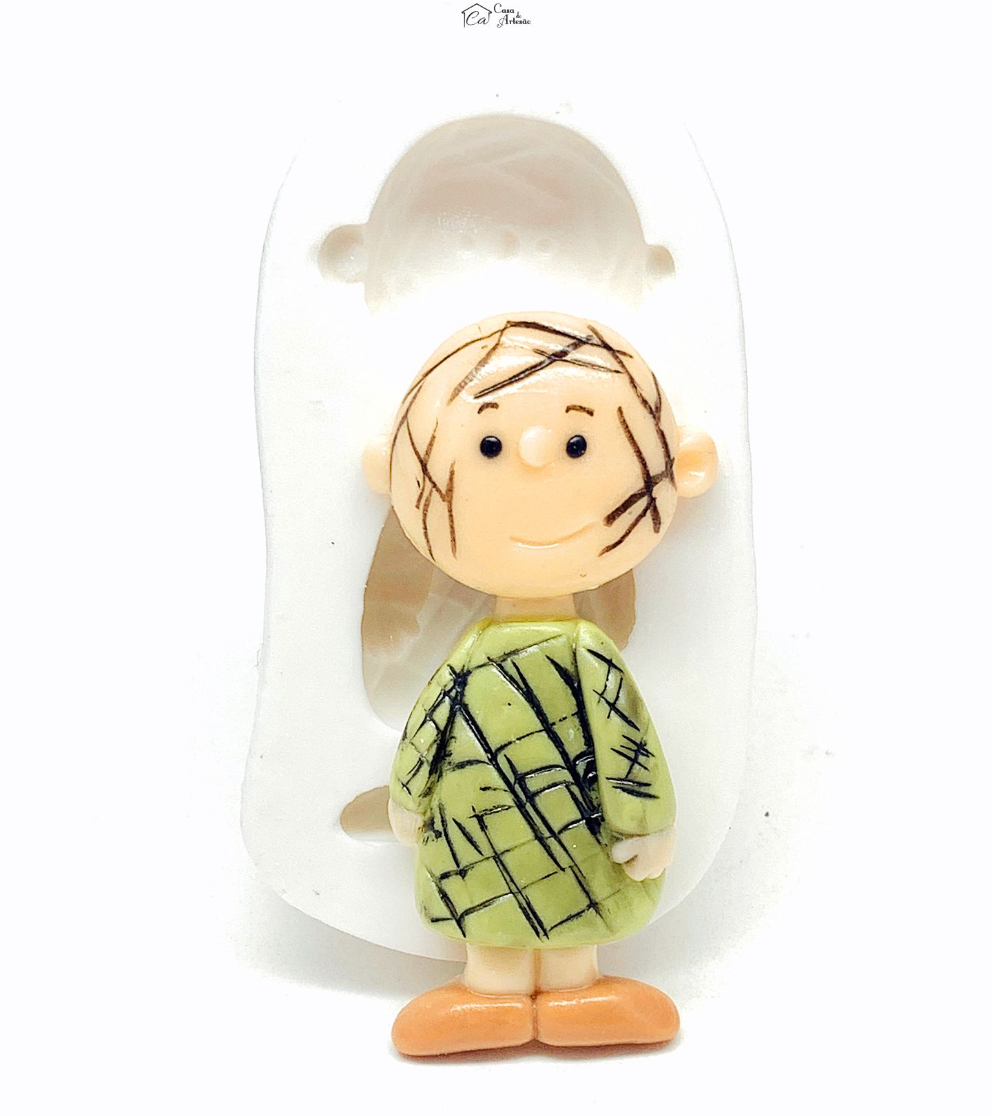 Molde de silicone - Turma do Snoopy - Charlie Brown Chiqueirinho - Grande - P1134