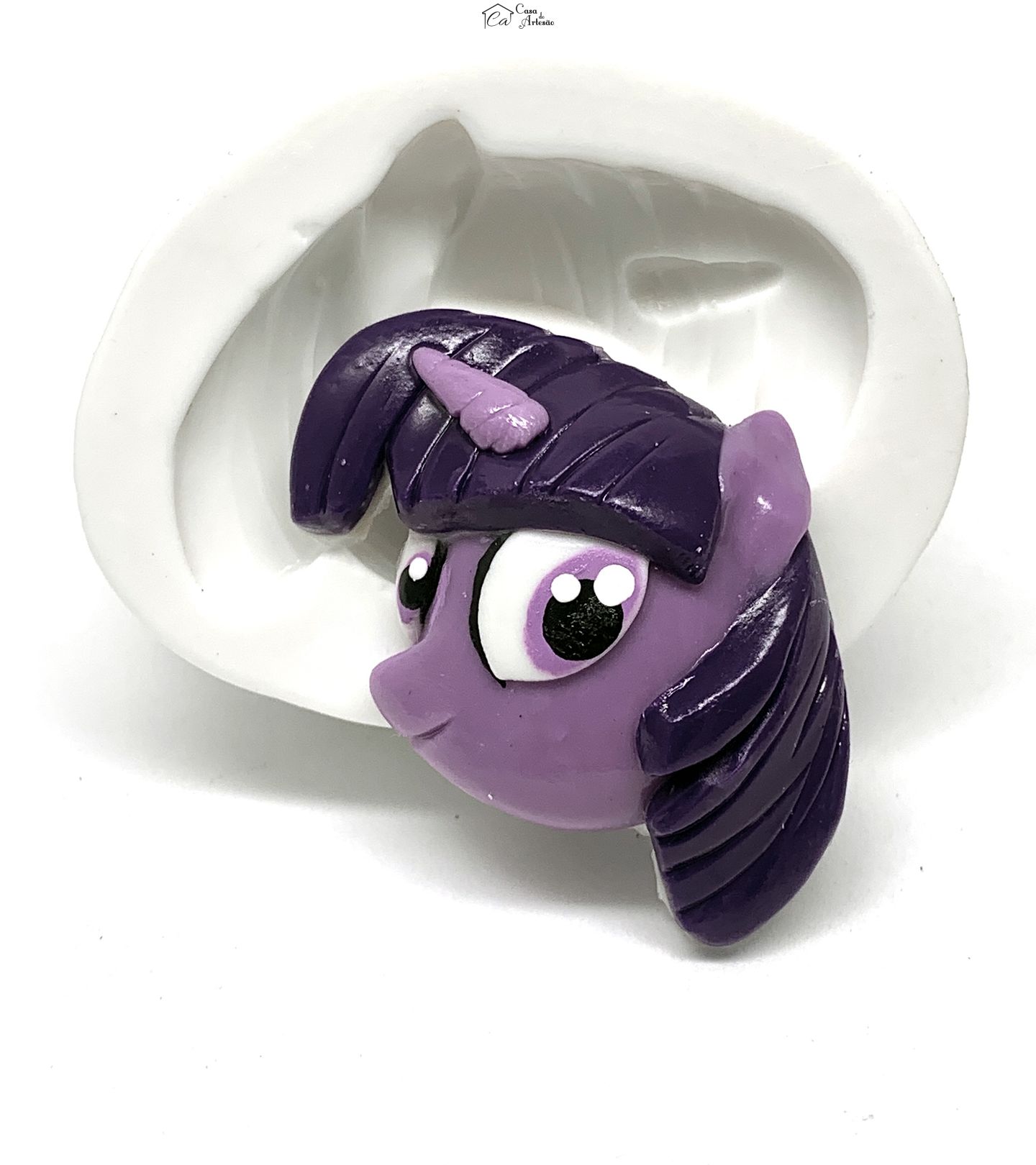 Molde de silicone - Meu Pequeno Ponei - Rosto Twilight Sparkle - Medio - P1200