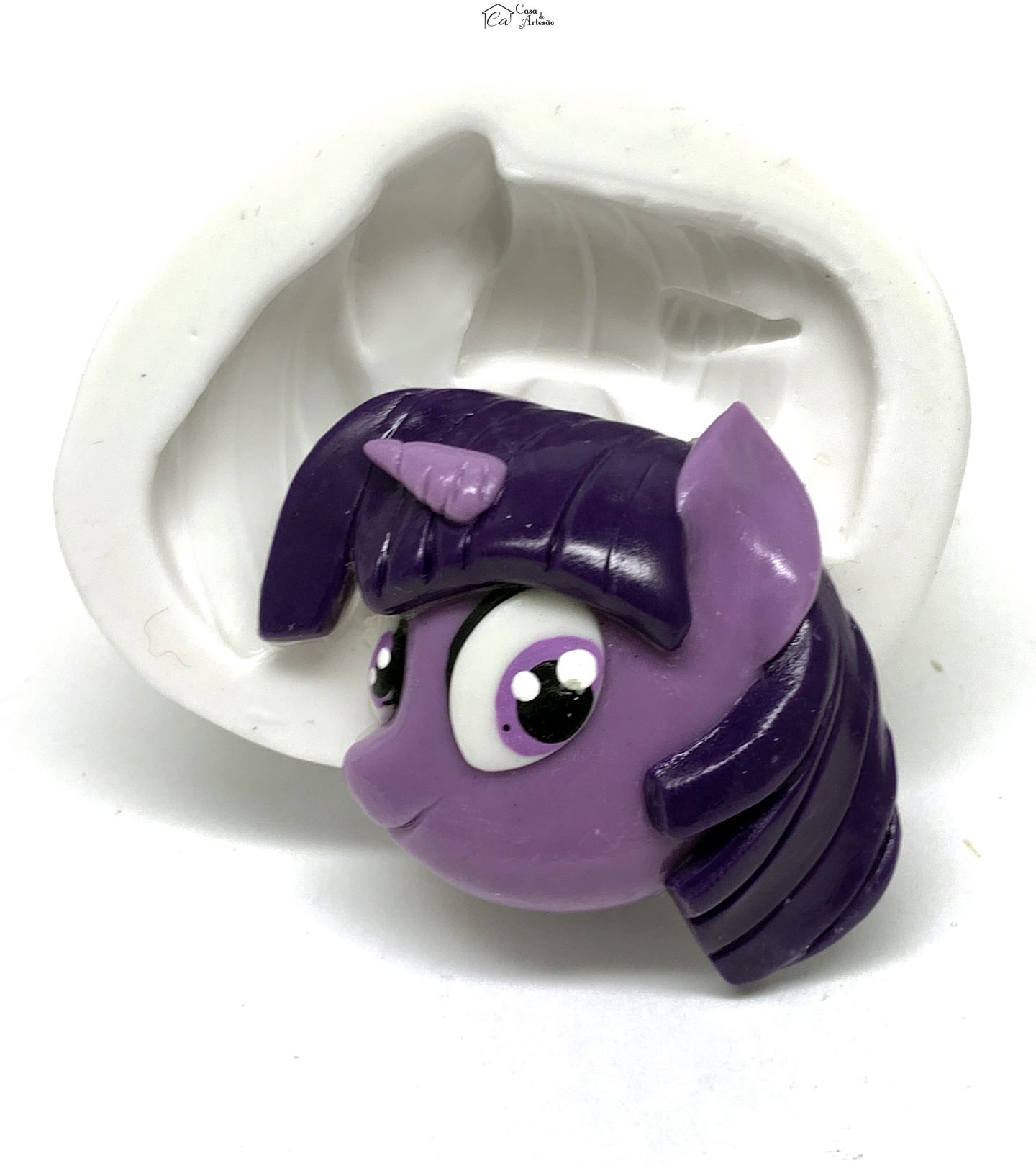 Molde de silicone - Meu Pequeno Ponei - Rosto Twilight Sparkle - Grande - P1193