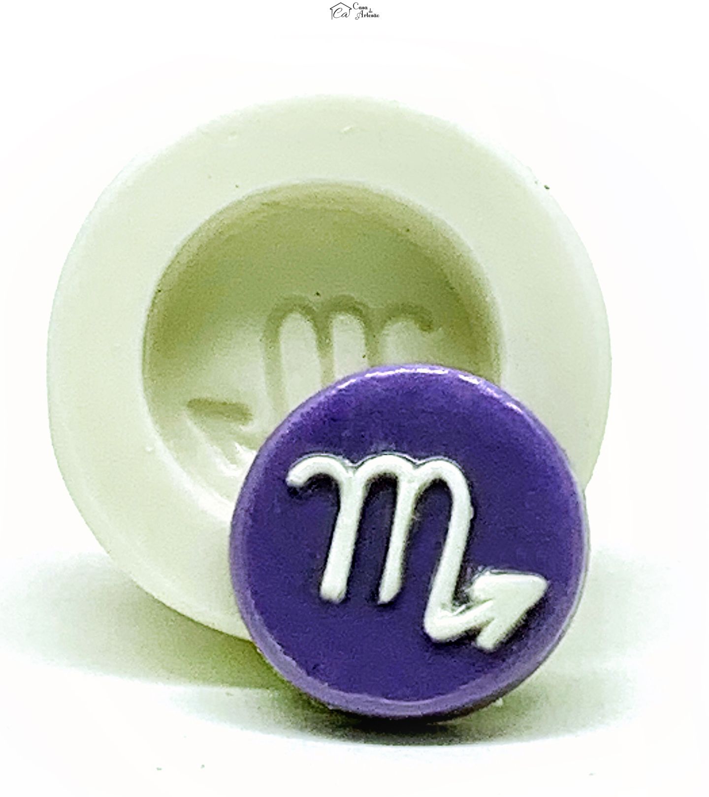 Molde de silicone - Horoscopo - Simbolo - Escorpiao - Pequeno - P1139