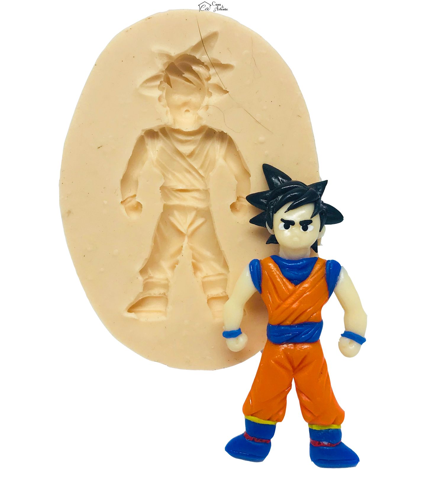 Molde de silicone - Dragon Ball - Goku - Pequeno - P486