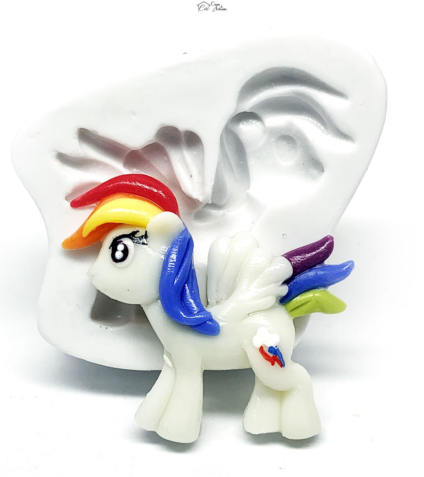Molde de silicone - Meu Pequeno Ponei - Rainbow Dash - Media - P1189