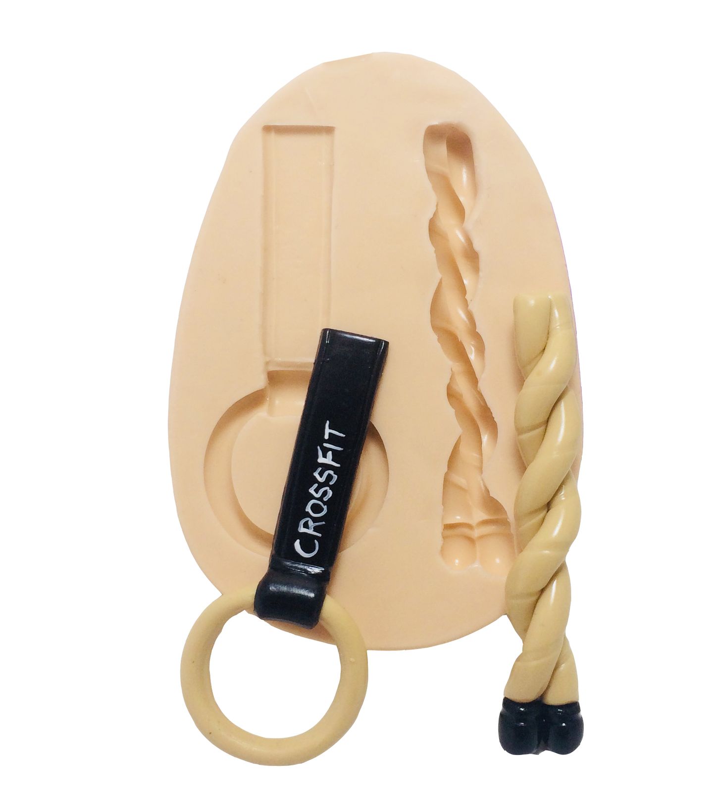 Molde de silicone - Academia - Cross Fit - Argola e Corda - Grande - P377