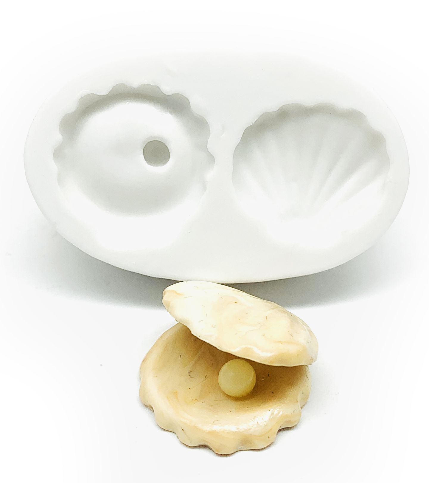 Molde de silicone - Concha com Pérola - P179 / P590