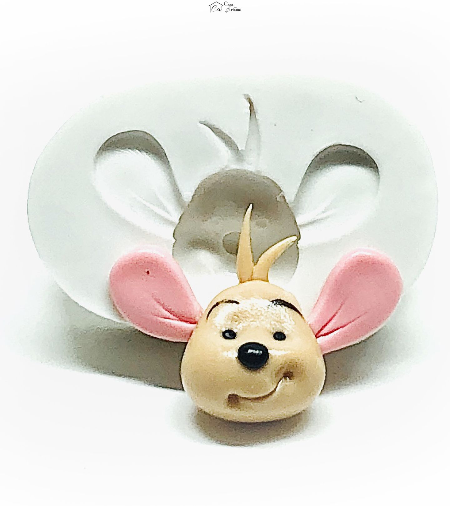 Molde de silicone - Urso Pooh - Rosto Guru - Pequeno - P970