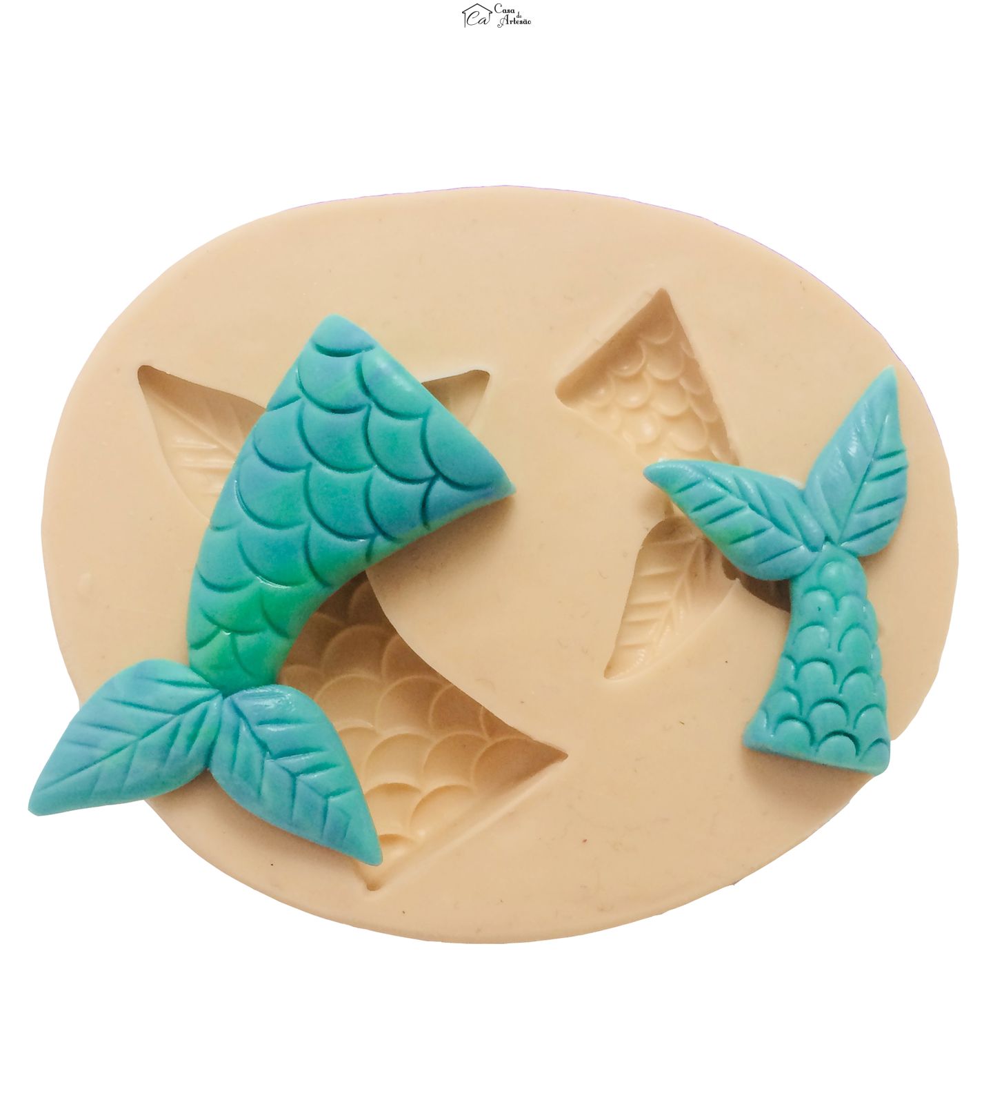 Molde de silicone - Cauda Sereia - Mod.03 - Media e Pequena - P375