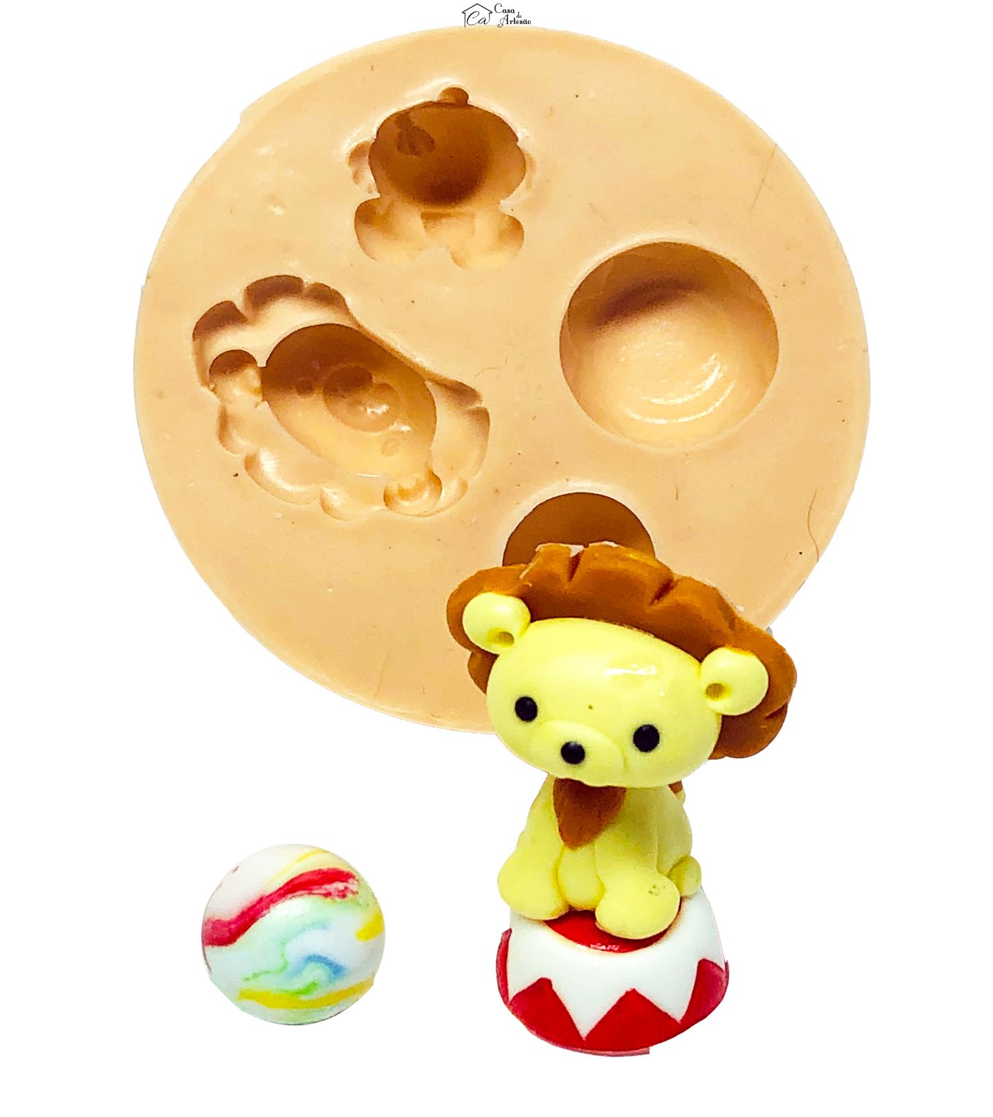 Molde de silicone - Circo - Leao - Pequeno - P668