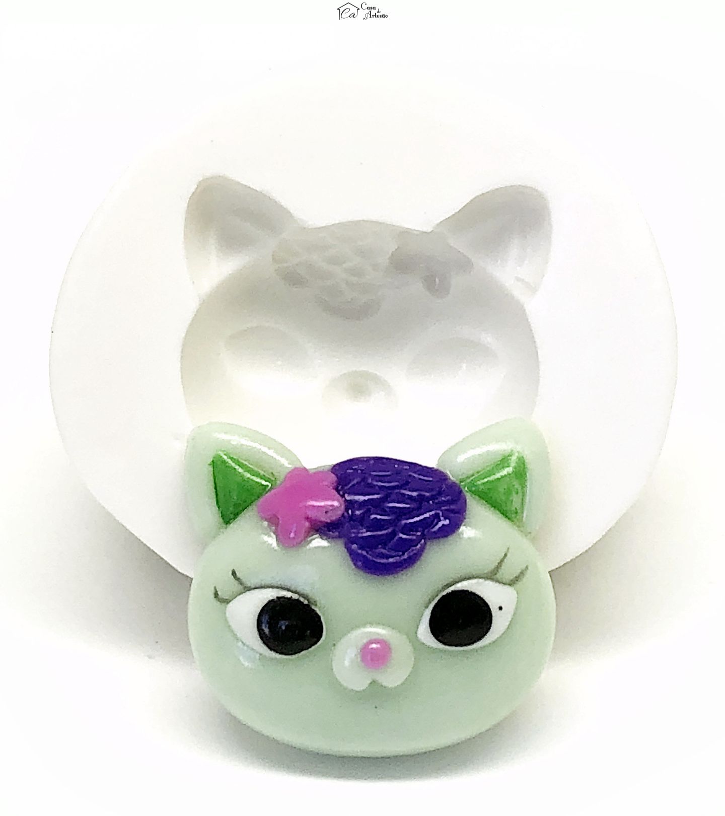 Molde de silicone - A Casa Magica da Gabby - Rosto Mercat - Medio - P1117