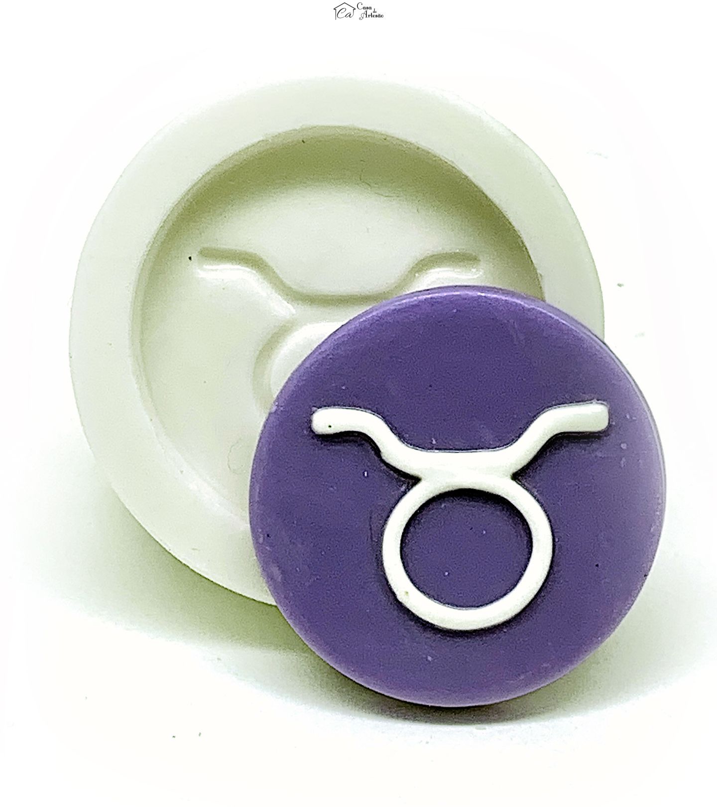 Molde de silicone - Horoscopo - Simbolo - Touro - Medio - P1138