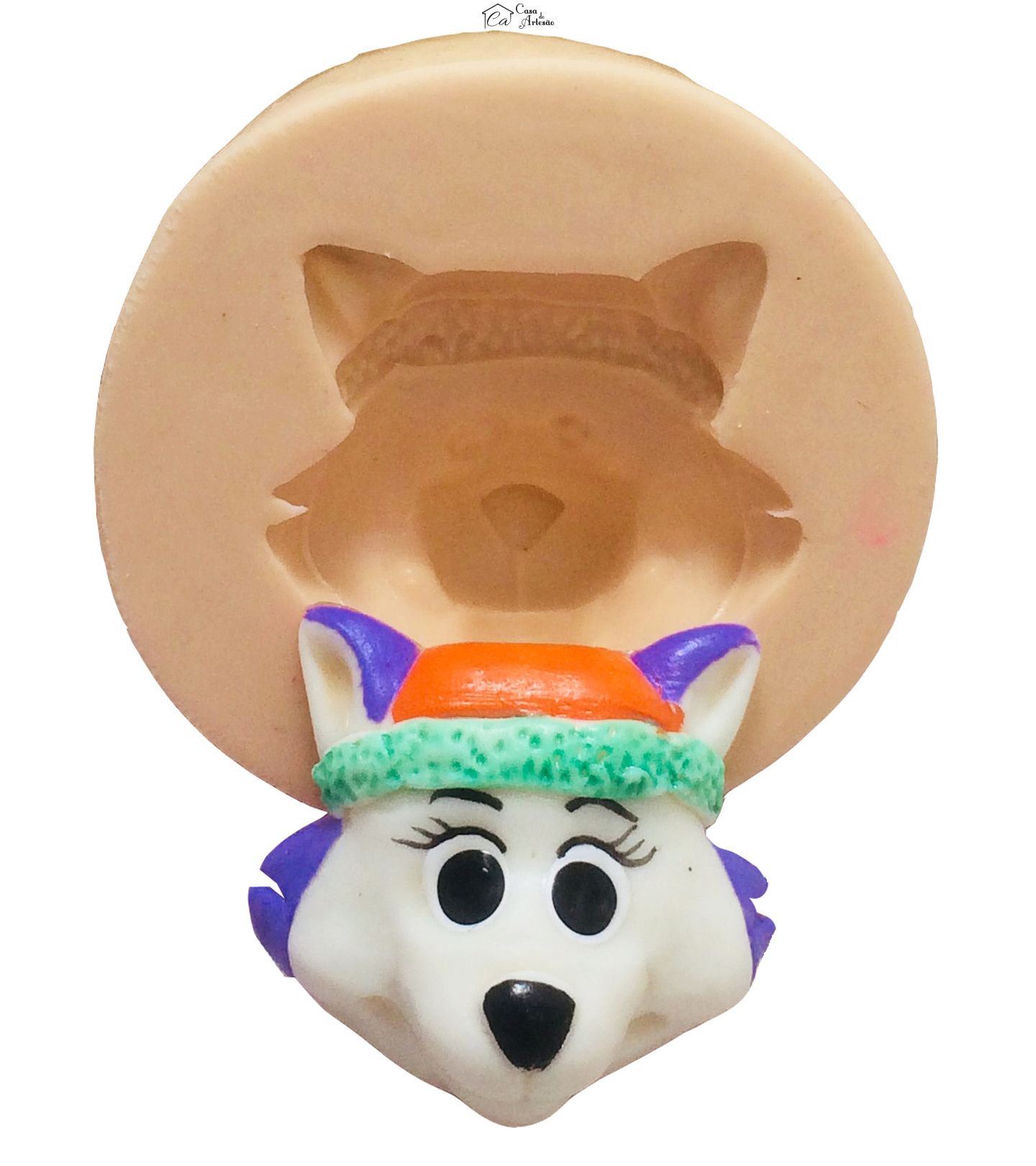 Molde de silicone - Patrulha Canina - Rosto Everest - Medio - P381