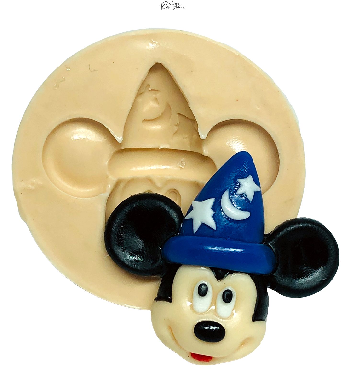 Molde de silicone - Mickey Fantasia - Rosto Mickey - Pequeno - P744