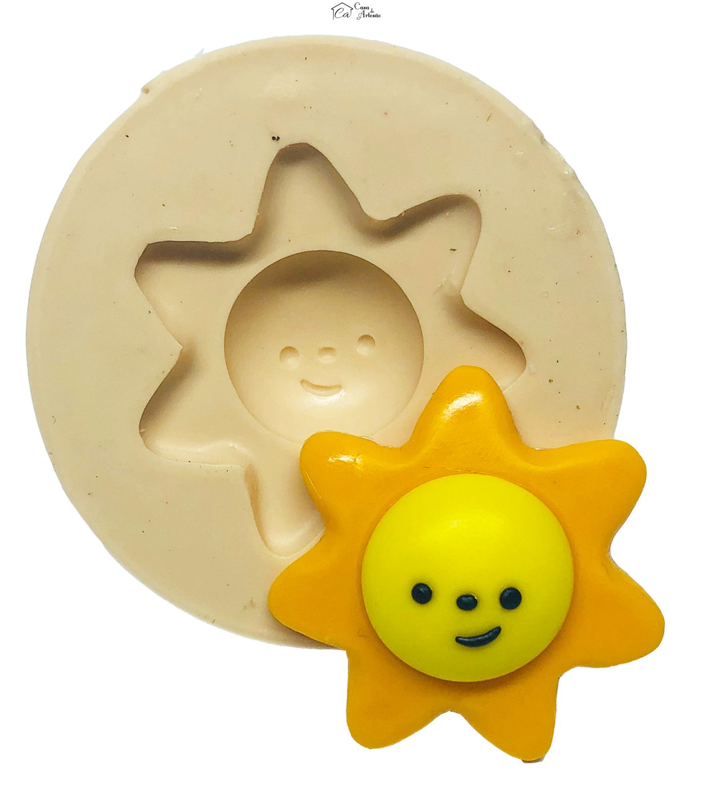 Molde de silicone - Cloud Doll - Rosto Sol - Medio - P737