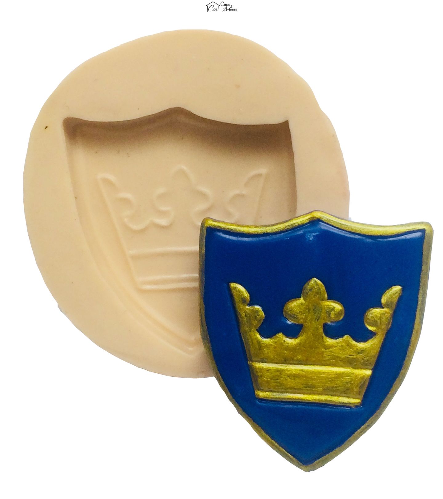 Molde de silicone - Clash Royale - Escudo 02 - Grande - P202