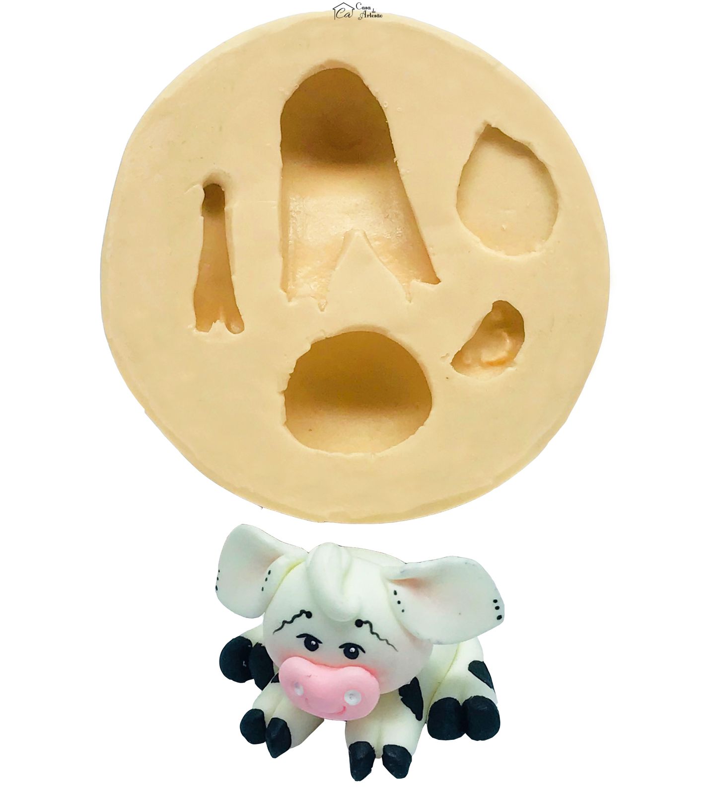 Molde de silicone - Vaca Sentada Pequena