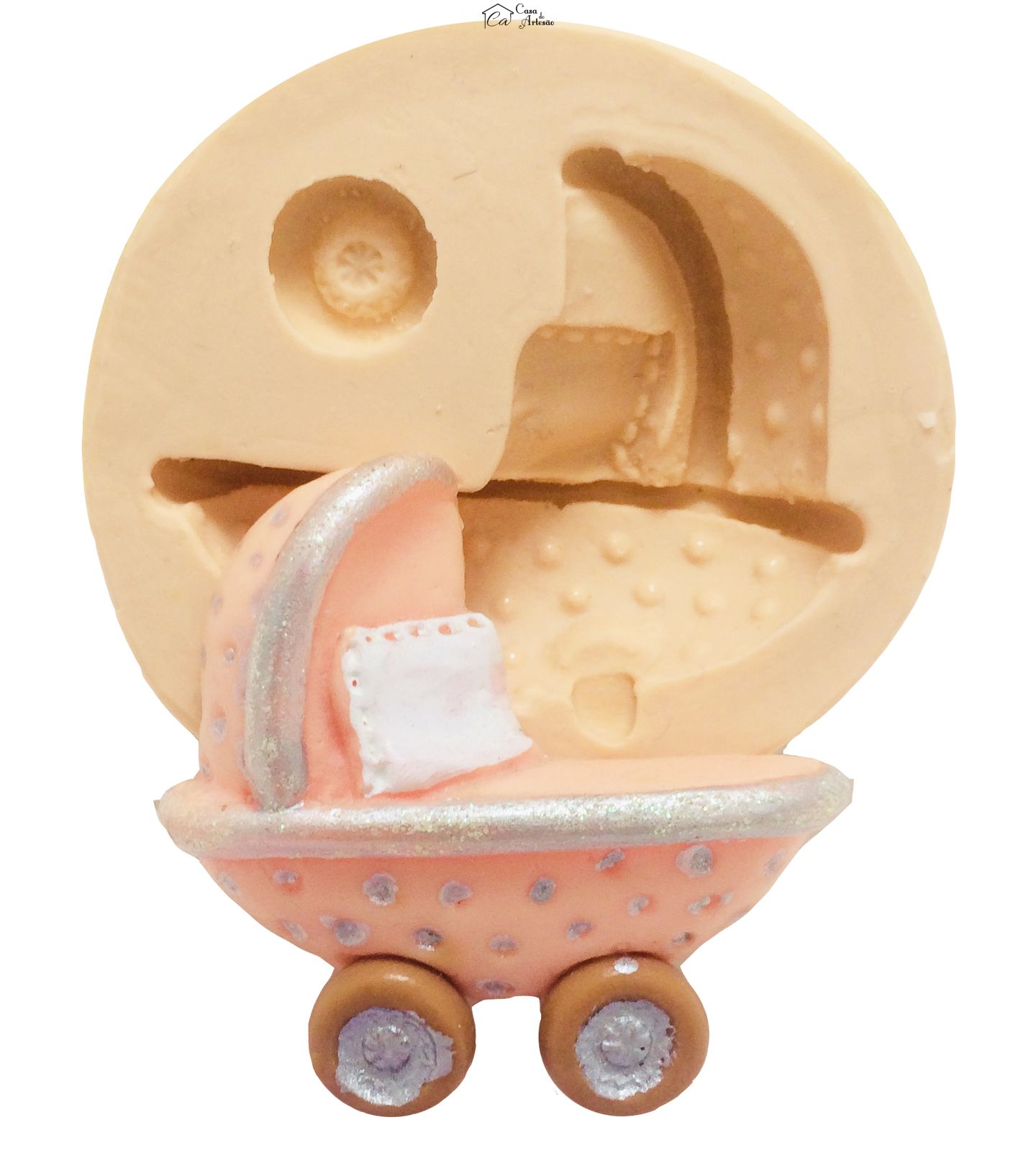 Molde de silicone - Carrinho Bebe